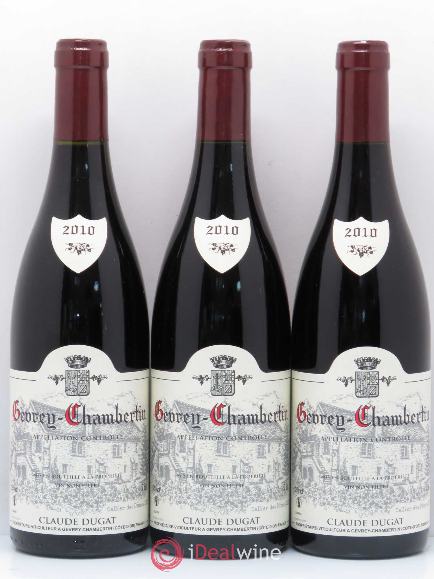 Gevrey-Chambertin Claude Dugat 2010 - Lot de 3 bouteilles - 0