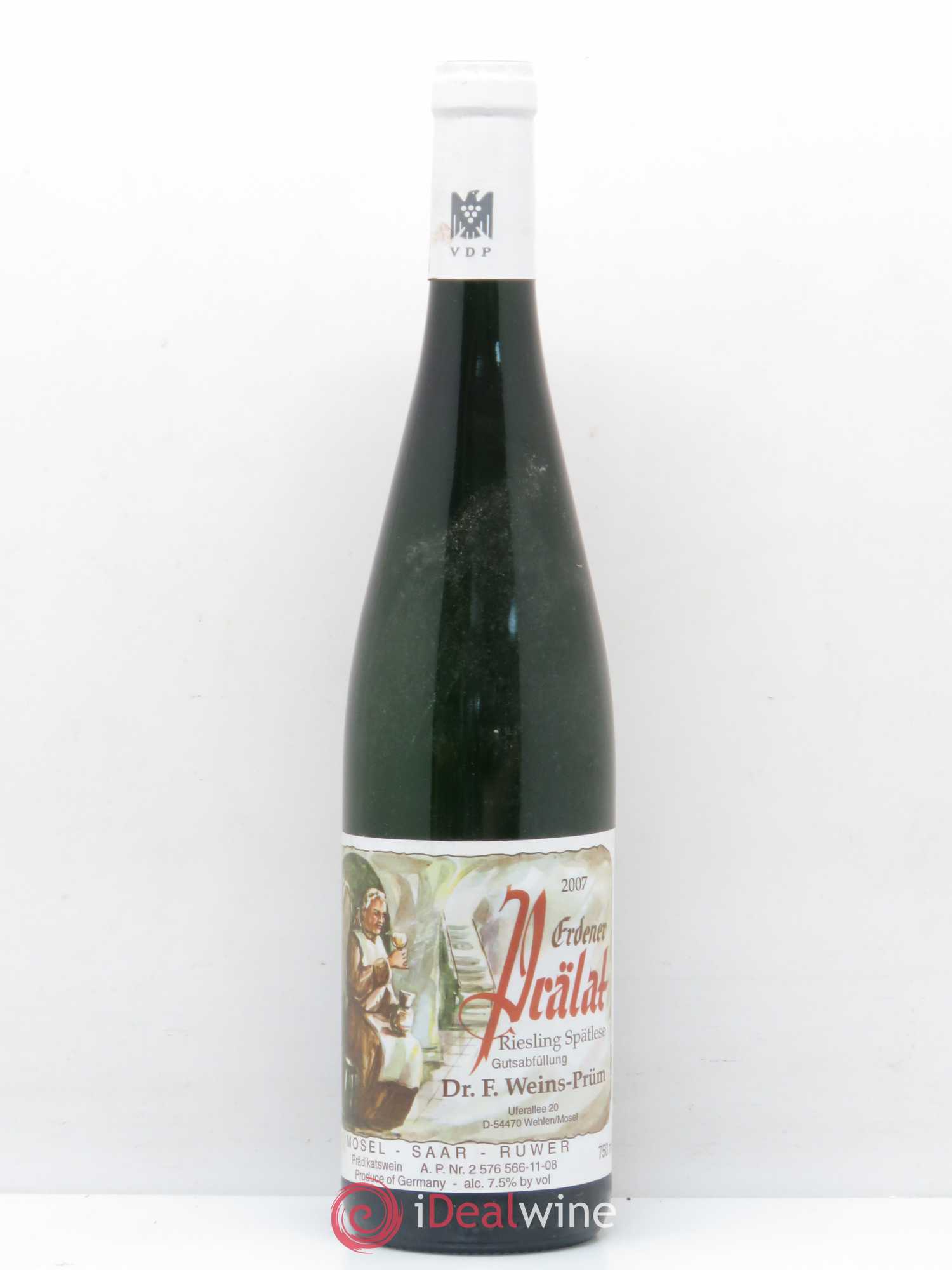 Allemagne Mosel-Saar Erdener Prälat Riesling Spätlese Dr.F. Weins-Prüm 2007 - Posten von 1 Flasche - 0