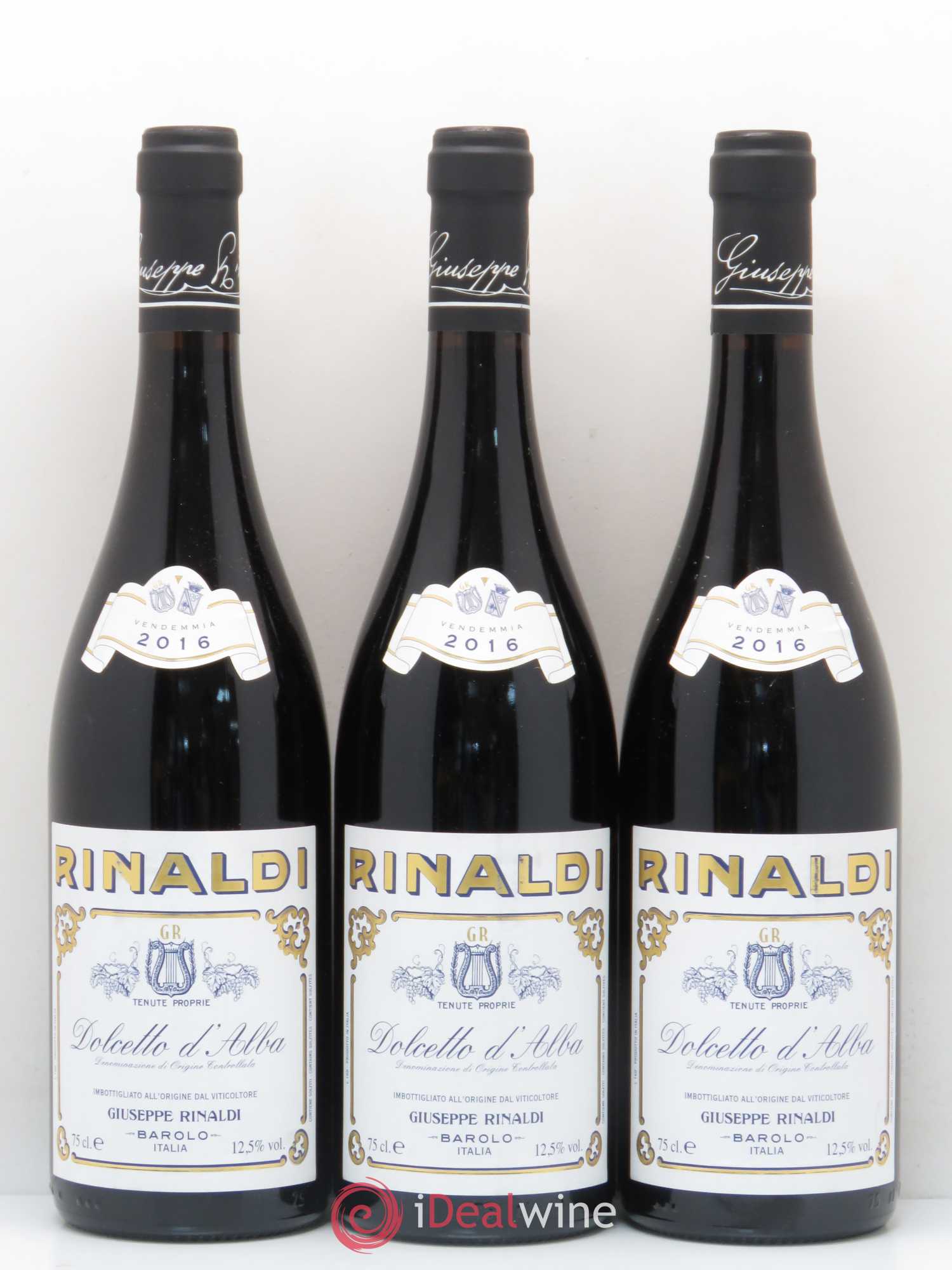 Italie Dolcetto d'Alba Rinaldi 2016 - Lot de 3 bouteilles - 0