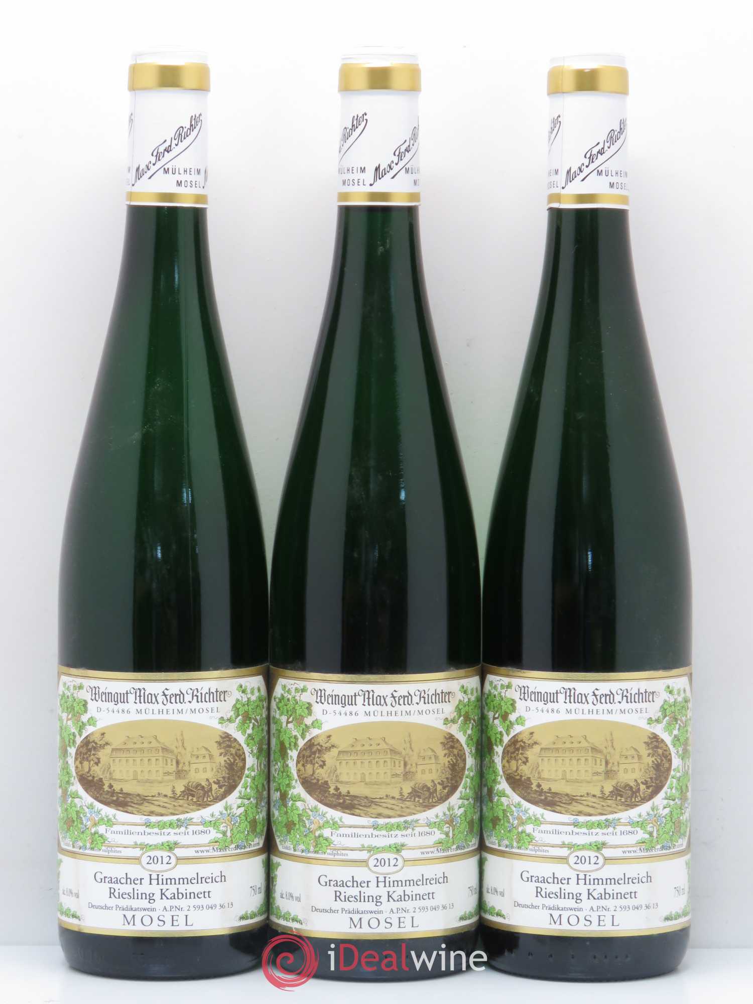 Riesling Max Ferd. Richter Graacher Himmelreich Kabinett 2012 - Posten von 3 Flaschen - 0