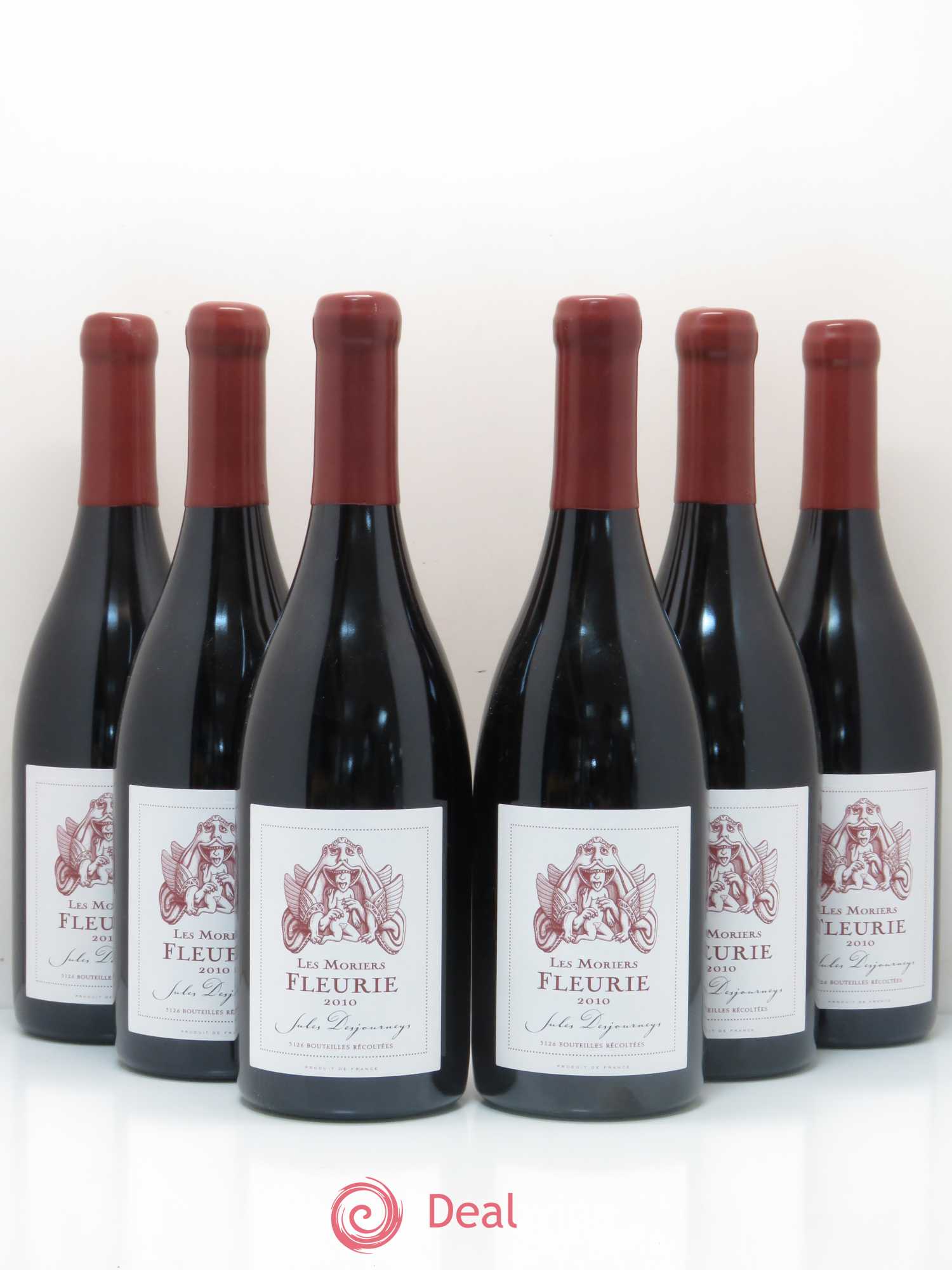 Fleurie Les Moriers Jules Desjourneys 2010 - Posten von 6 Flaschen - 0