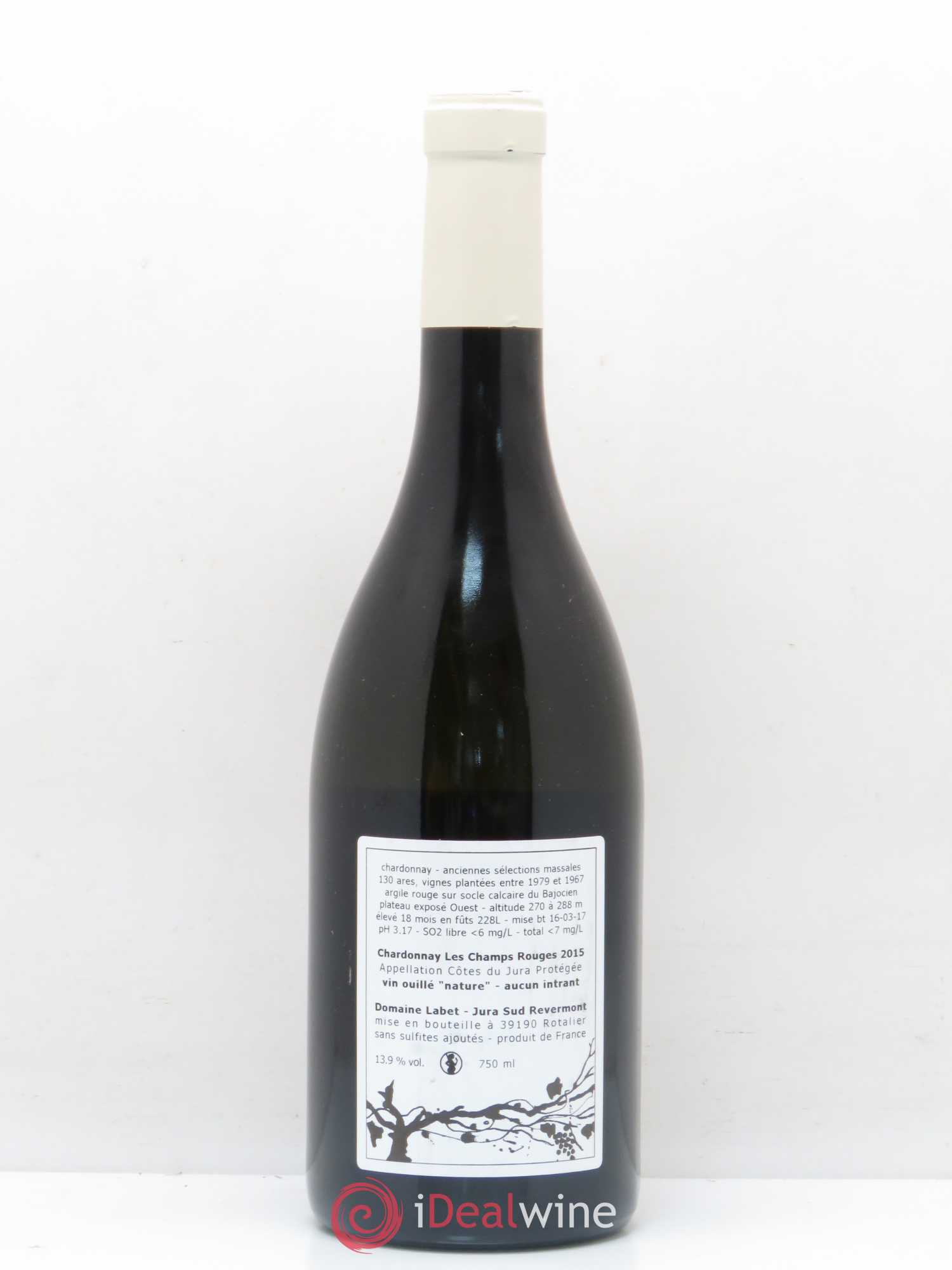 Côtes du Jura Les Champs Rouges Labet 2015 - Lot of 1 bottle - 1