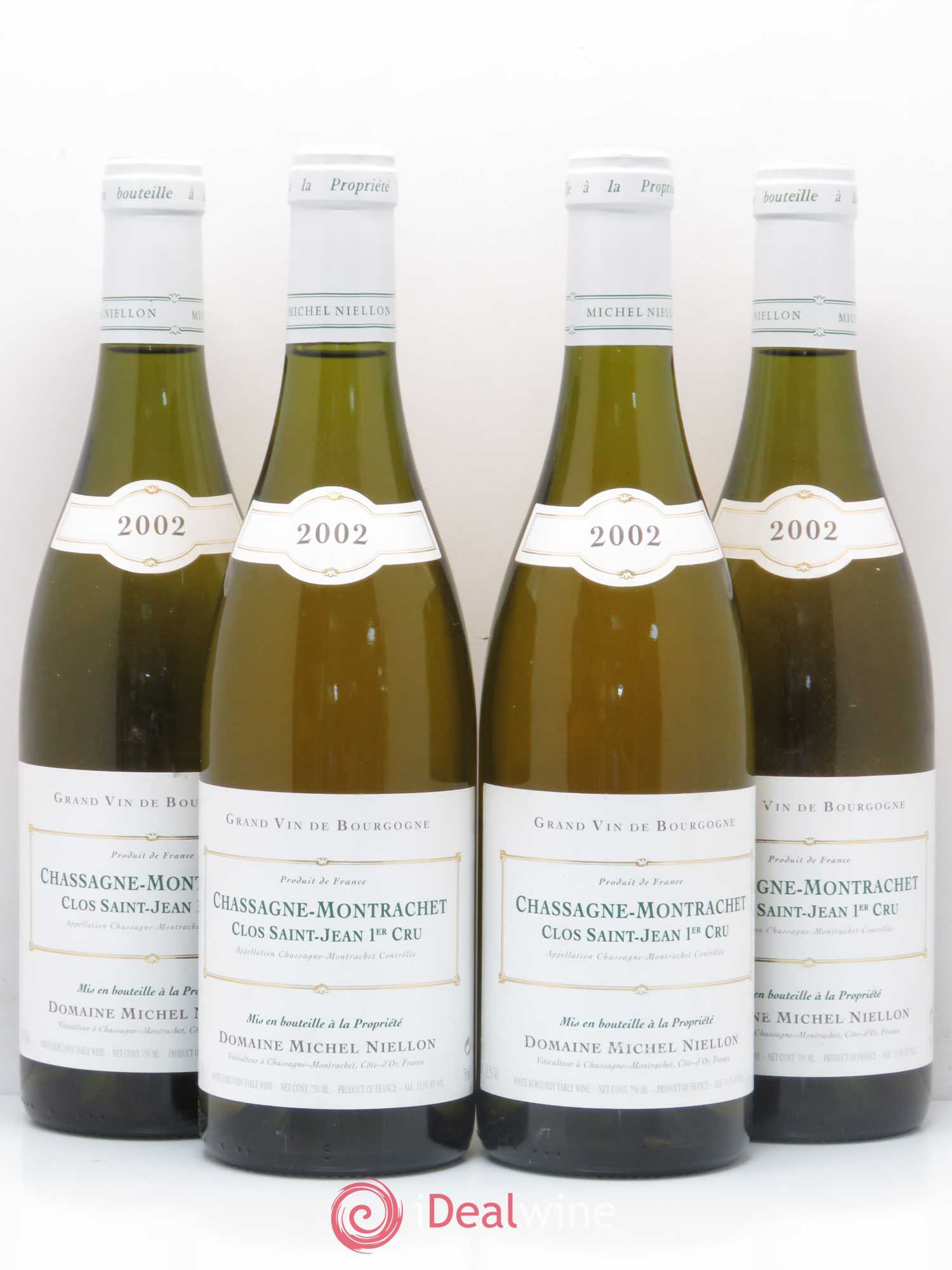 Chassagne-Montrachet 1er Cru Clos Saint-Jean Michel Niellon (Domaine) 2002 - Lot de 4 bouteilles - 0