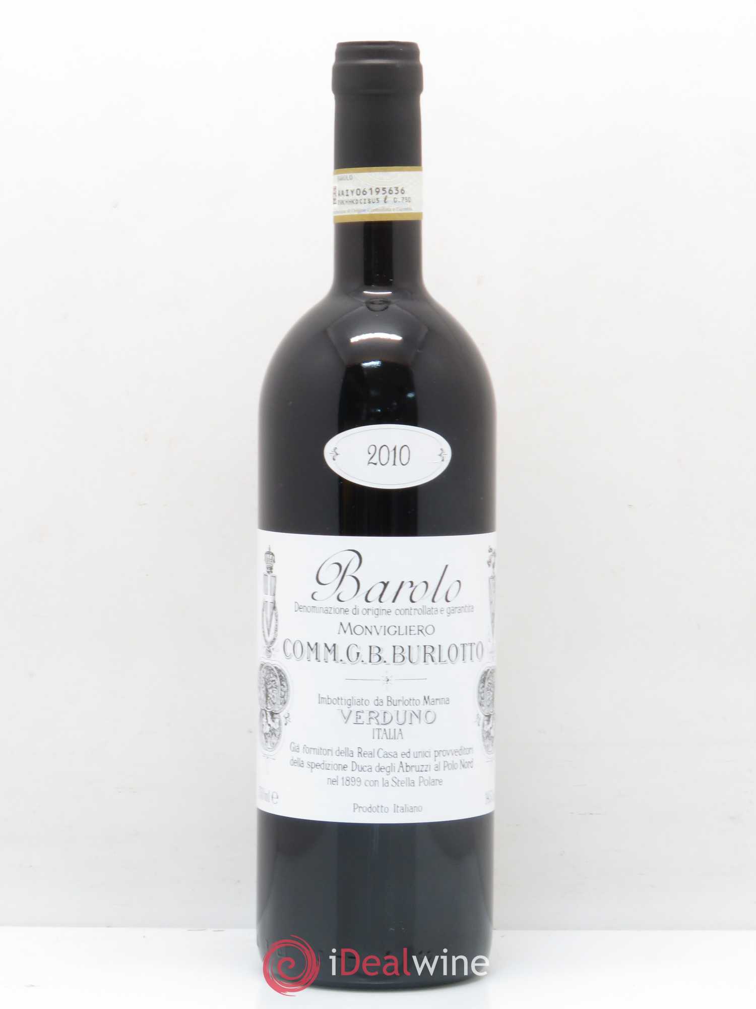 Barolo DOCG Monvigliero Comm. Giovan Battista Burlotto 2010 - Lot de 1 bouteille - 0