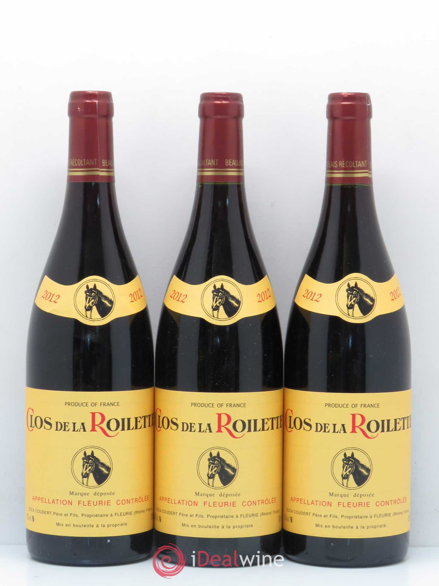 Fleurie Clos de la Roilette 2012 - Posten von 3 Flaschen - 0