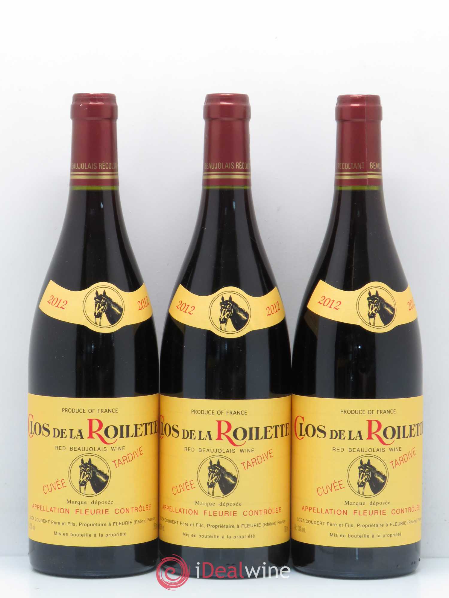 Fleurie Cuvée Tardive Clos de la Roilette 2012 - Lot de 3 bouteilles - 0