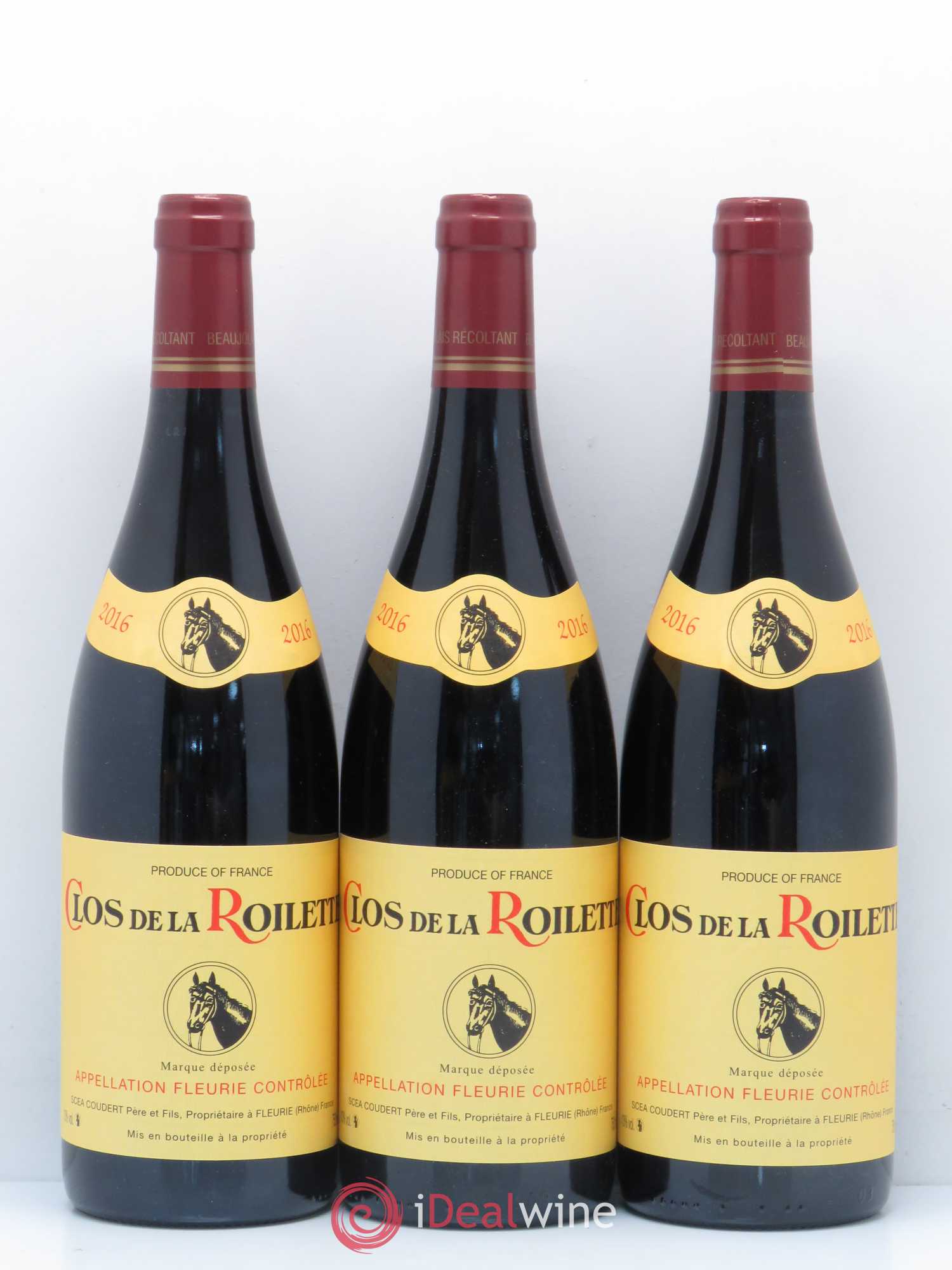 Fleurie Clos de la Roilette (sans prix de réserve) 2016 - Posten von 3 Flaschen - 0