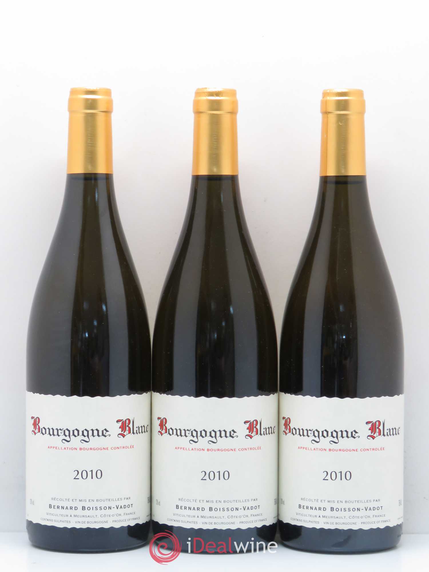 Bourgogne Boisson-Vadot (Domaine) 2010 - Lot de 3 bouteilles - 0