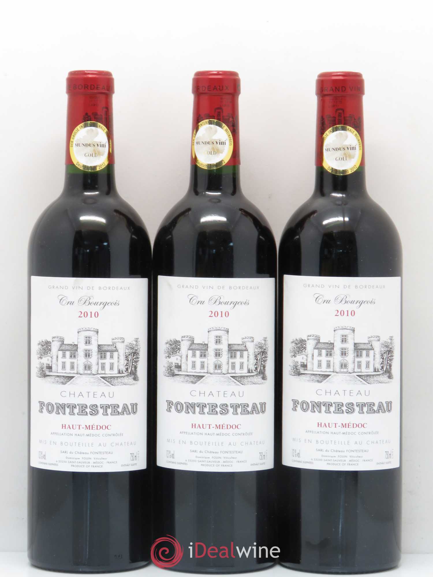 Château Fontesteau Cru Bourgeois 2010 - Lotto di 5 bottiglie - 1