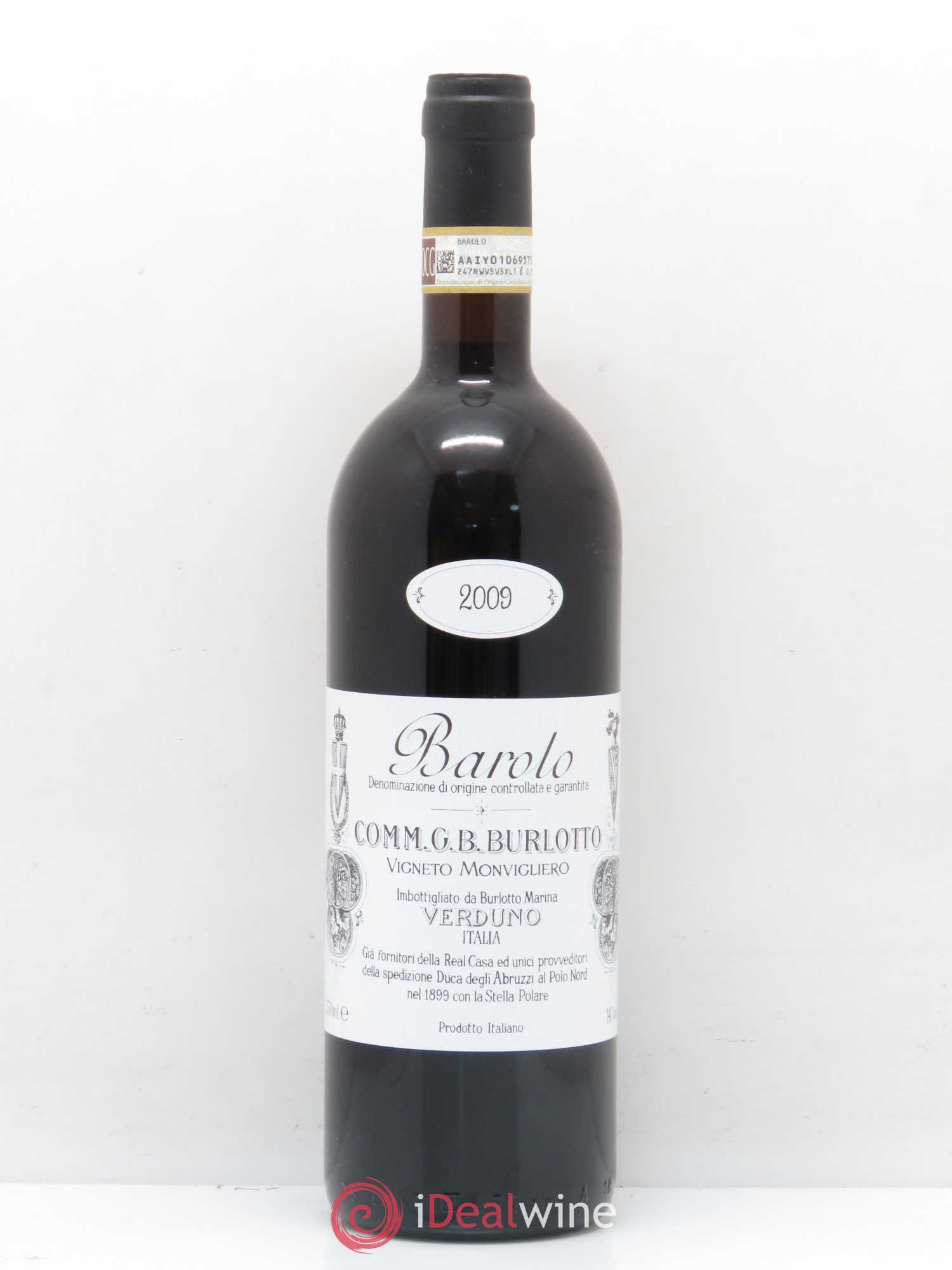 Barolo DOCG Monvigliero Comm. Giovan Battista Burlotto 2009 - Lot de 1 bouteille - 0