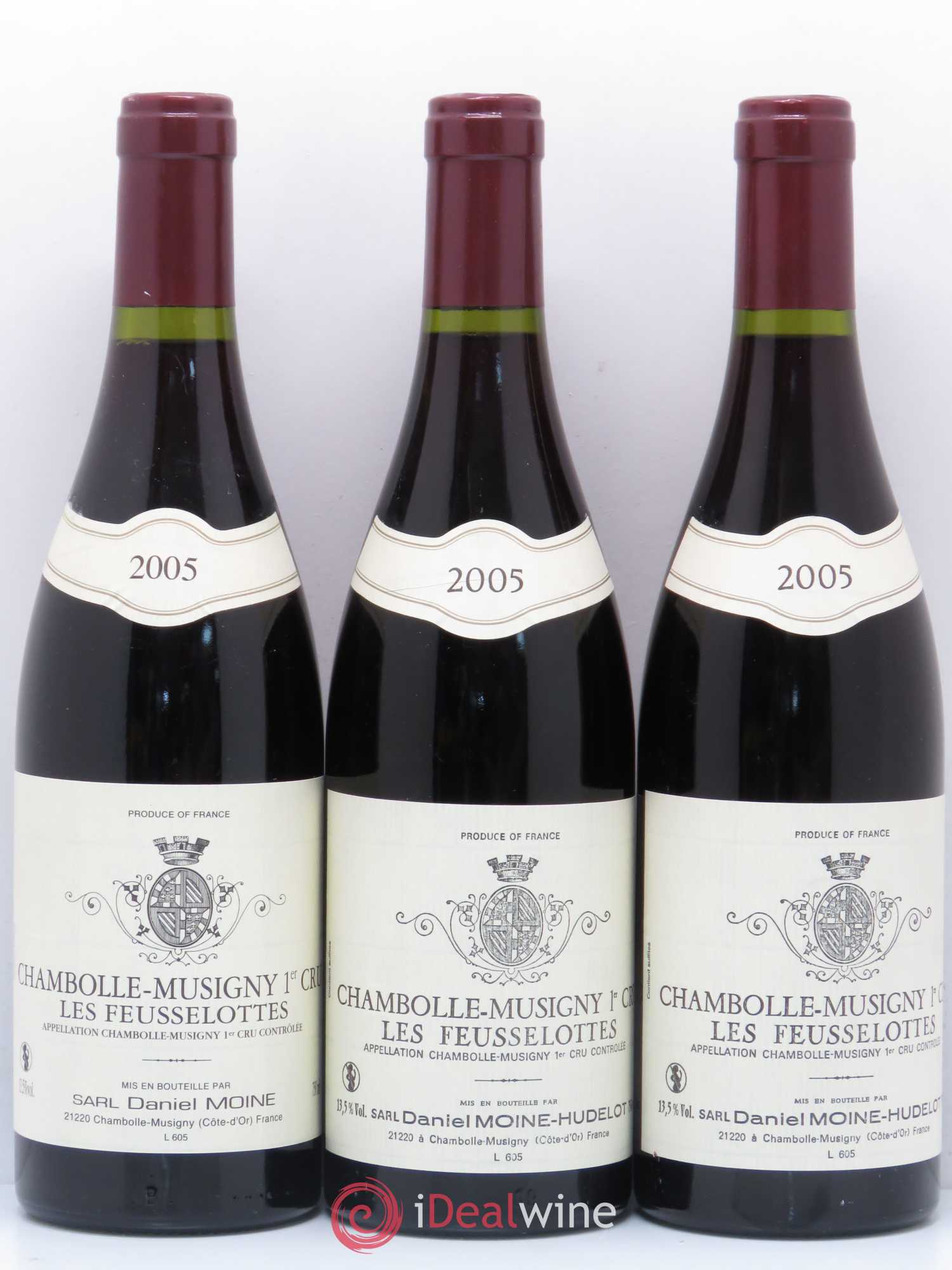 Chambolle-Musigny 1er Cru Les Feusselottes Moine-Hudelot (Domaine) 2005 - Lot de 3 bouteilles - 0