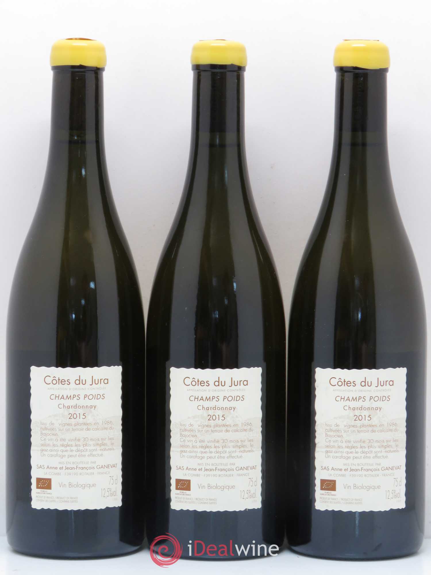 Côtes du Jura Champs Poids Anne et Jean François Ganevat 2015 - Lot de 3 bouteilles - 1