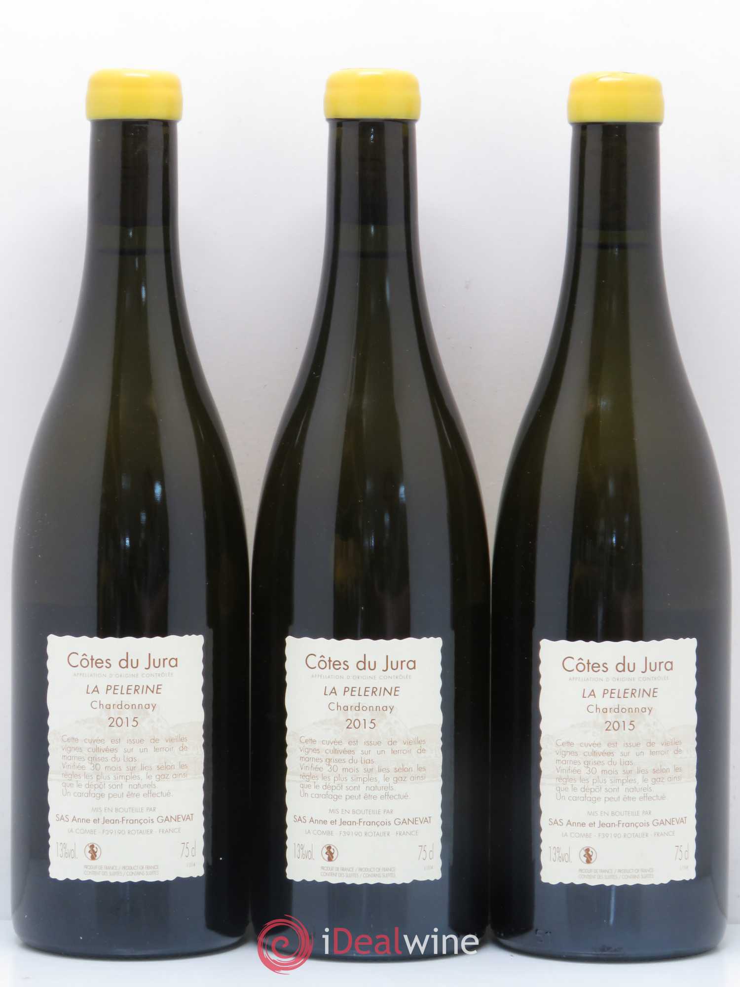 Côtes du Jura La Pélerine Anne et Jean François Ganevat 2015 - Lot de 3 bouteilles - 1