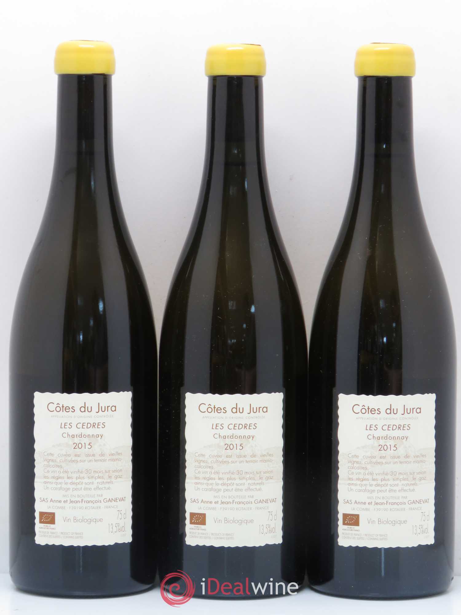 Vin de France (anciennement Côtes du Jura) Les Cèdres Anne et Jean François Ganevat 2015 - Lot de 3 bouteilles - 1
