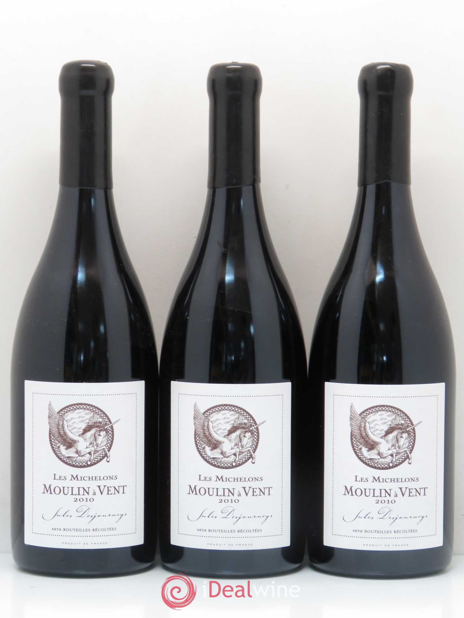 Moulin-à-Vent Les Michelons Jules Desjourneys 2010 - Lot de 3 bouteilles - 0
