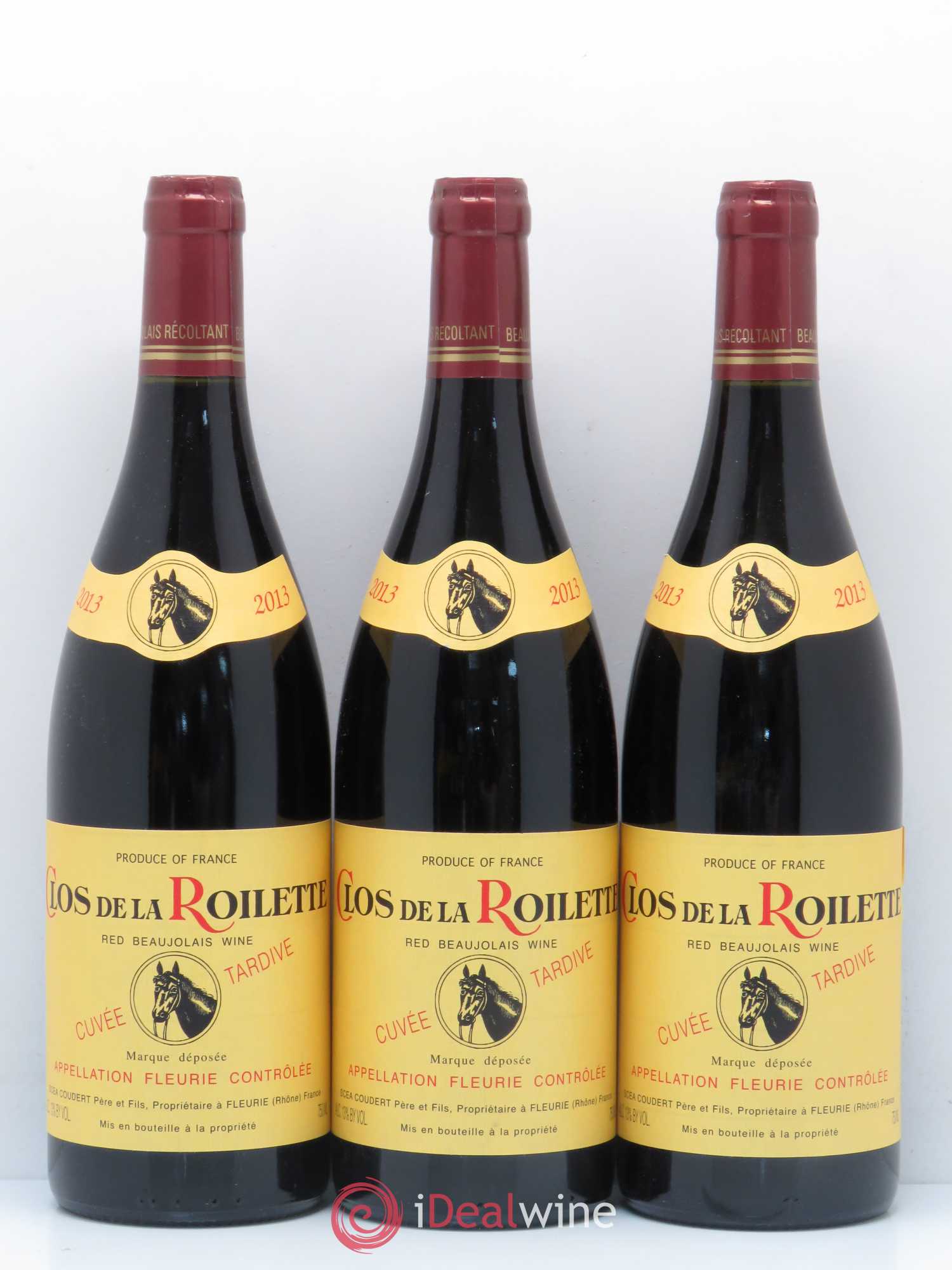 Fleurie Cuvée Tardive Clos de la Roilette (sans prix de réserve) 2013 - Lot de 3 bouteilles - 0
