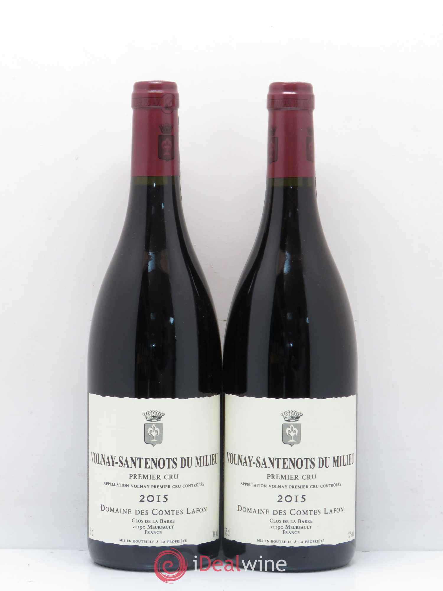 Volnay 1er Cru Santenots du Milieu Comtes Lafon (Domaine des) 2015 - Lot de 2 bouteilles - 0