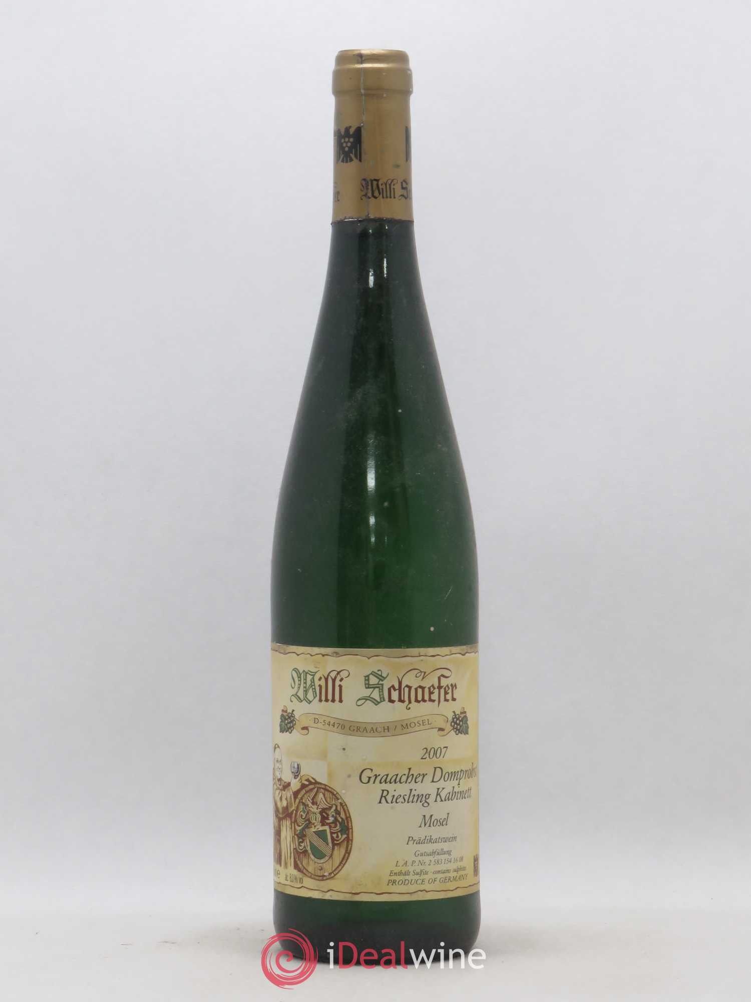 Riesling Willi Schaefer Graacher Domprobst Kabinett Gold Kapsul 2007 - Posten von 1 Flasche - 0