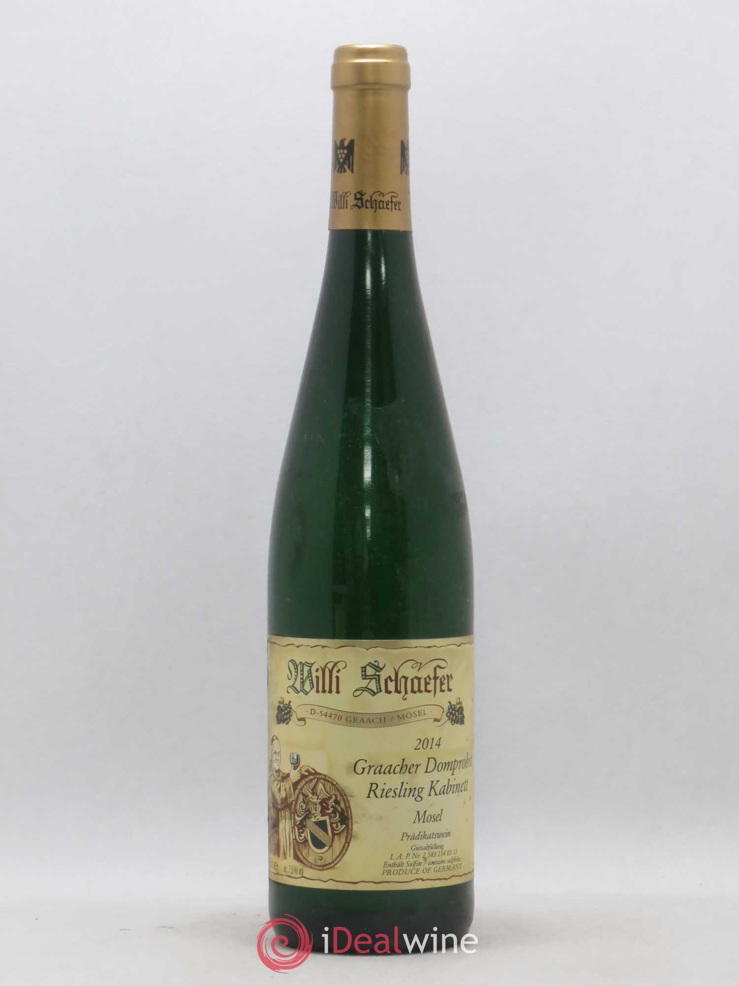 Riesling Willi Schaefer Graacher Domprobst Kabinett Gold Kapsul 2014 - Posten von 1 Flasche - 0