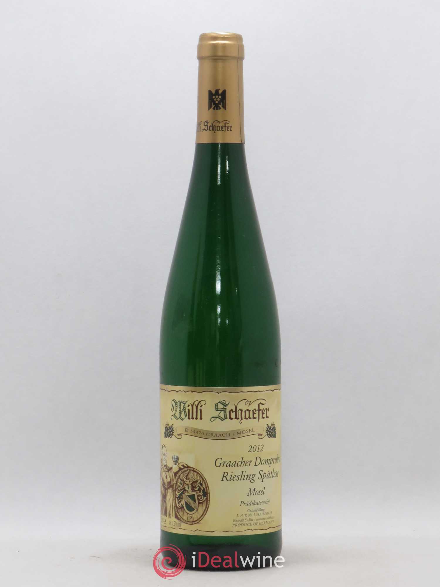 Riesling Willi Schaefer Graacher Domprobst Spatlese 05 Gold Kapsul 2012 - Posten von 1 Flasche - 0