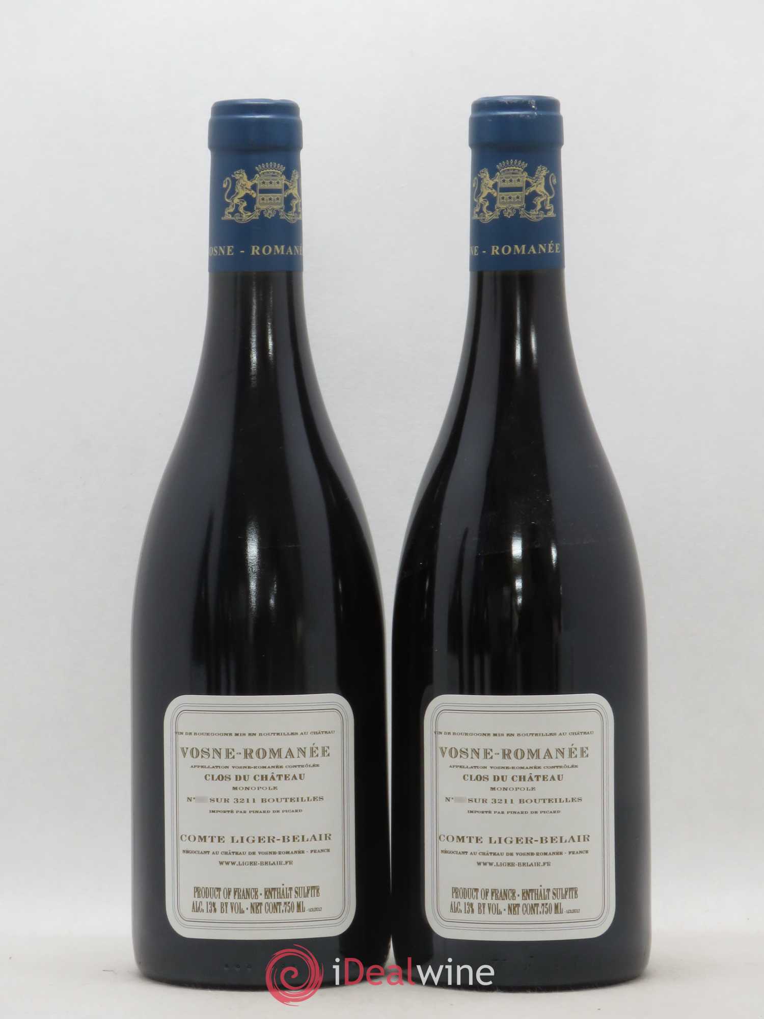 Vosne-Romanée Clos du Château Comte Liger-Belair (Domaine du) 2012 - Lotto di 2 bottiglie - 1