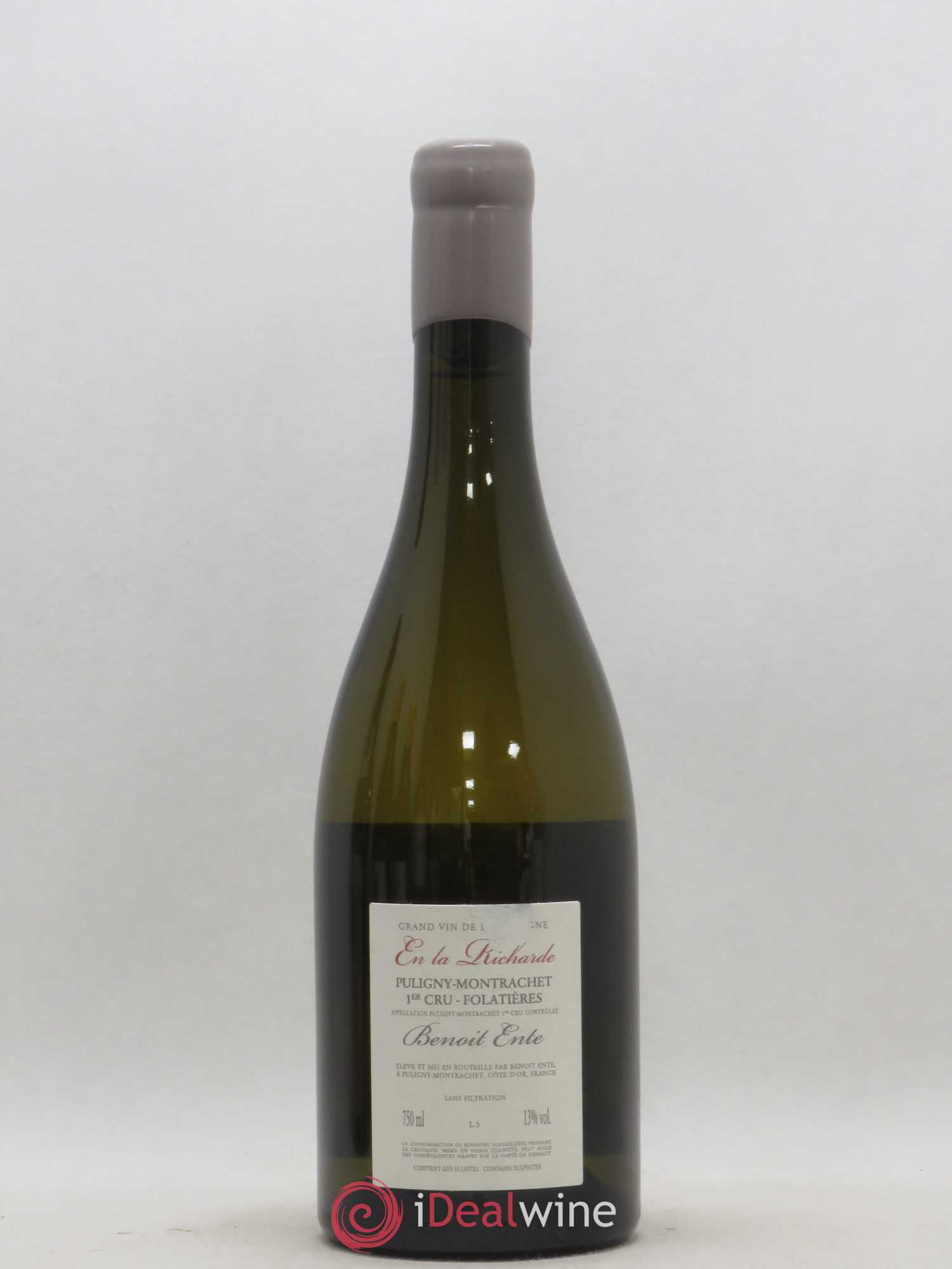 Puligny-Montrachet 1er Cru Folatières En la Richarde Benoit Ente 2015 - Lot de 1 bouteille - 1