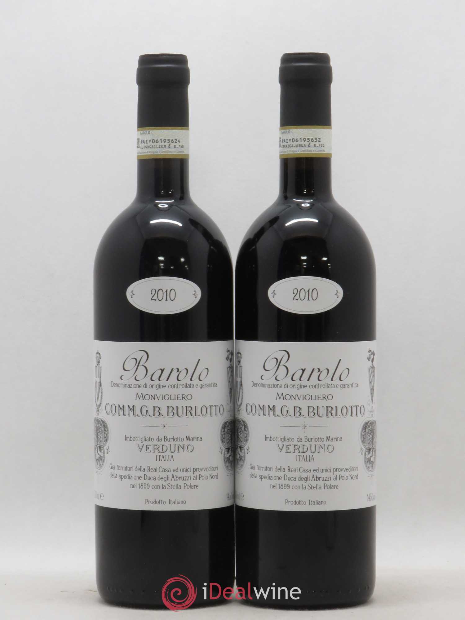 Barolo DOCG Monvigliero Comm. Giovan Battista Burlotto 2010 - Lot de 2 bouteilles - 0