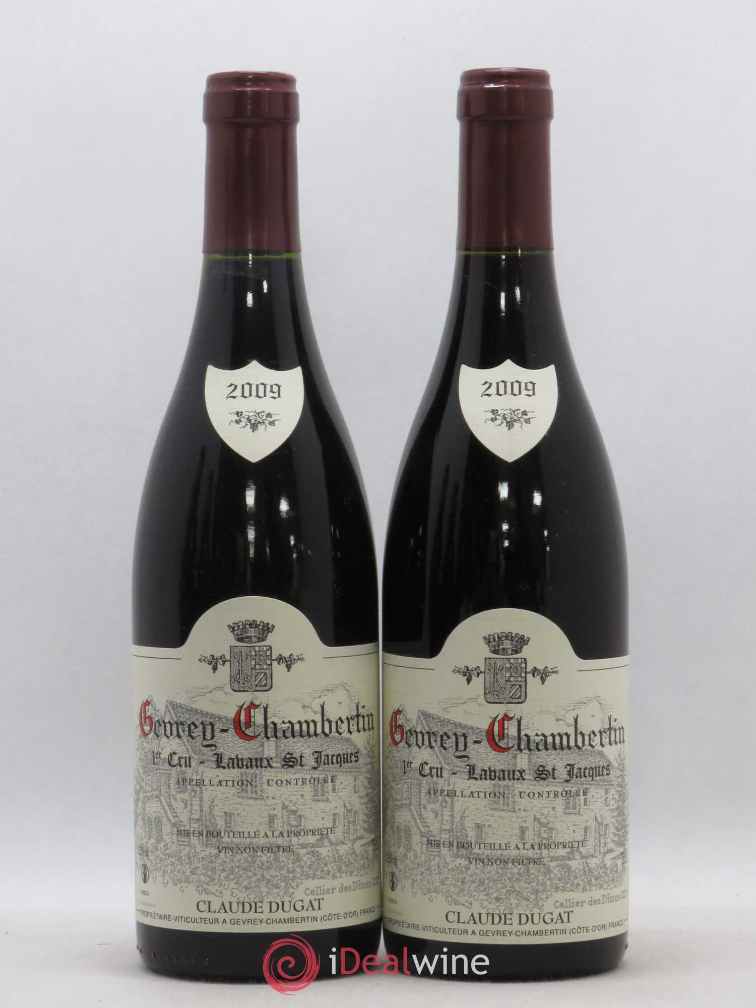 Gevrey-Chambertin 1er Cru Lavaux Saint-Jacques Claude Dugat 2009 - Lot de 2 bouteilles - 0