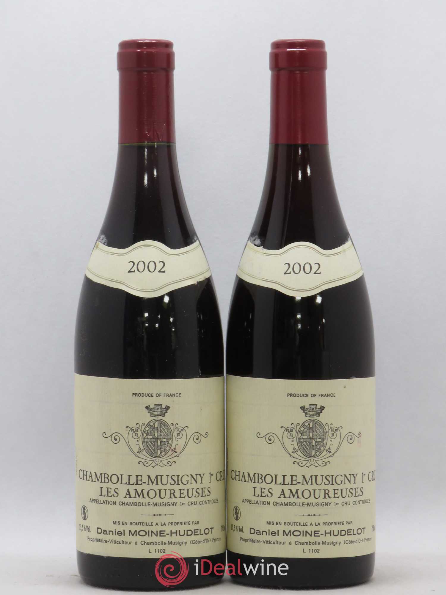 Chambolle-Musigny 1er Cru Les Amoureuses Moine-Hudelot (Domaine) 2002 - Lot de 2 bouteilles - 0
