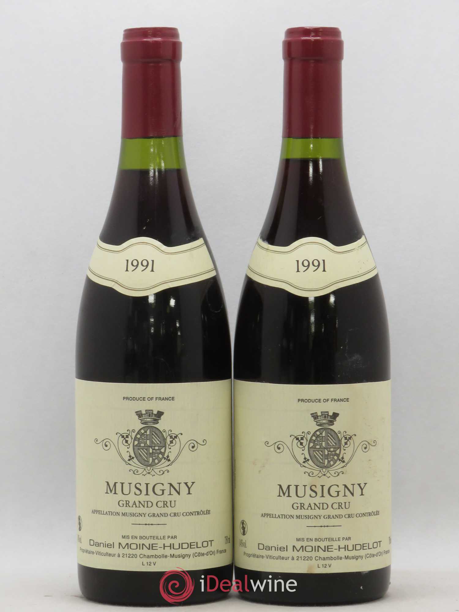 Musigny Grand Cru Moine-Hudelot (Domaine) 1991 - Lot de 2 bouteilles - 0