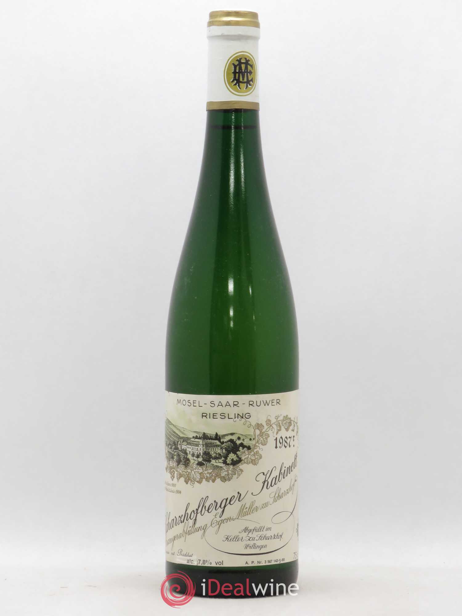 Riesling Scharzhofberger Kabinett Egon Muller 1987 - Lot de 1 bouteille - 0