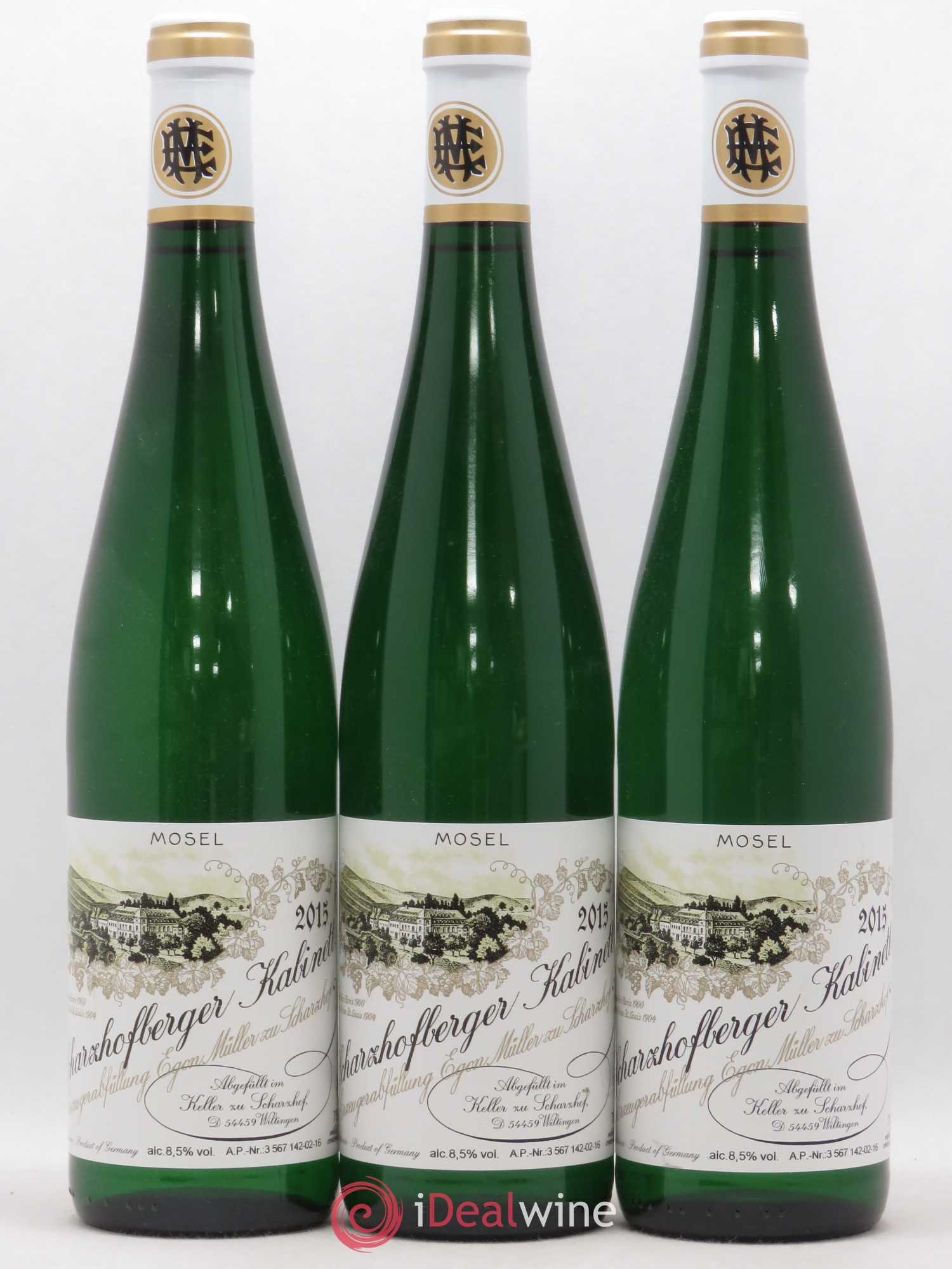 Riesling Scharzhofberger Kabinett Egon Muller 2015 - Lot de 3 bouteilles - 0