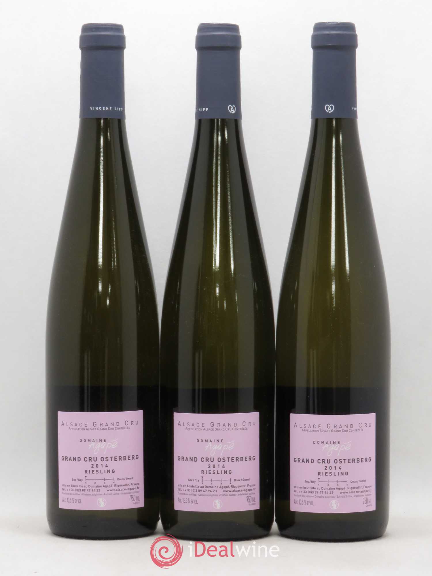 Riesling Grand Cru Osterberg Domaine Agape 2014 - Lotto di 3 bottiglie - 1