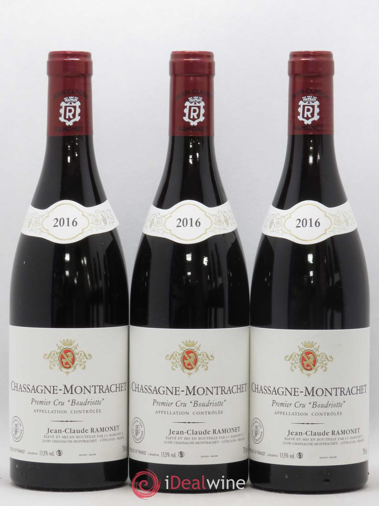 Chassagne-Montrachet 1er Cru Boudriotte Ramonet (Domaine) 2016 - Lot de 3 bouteilles - 0