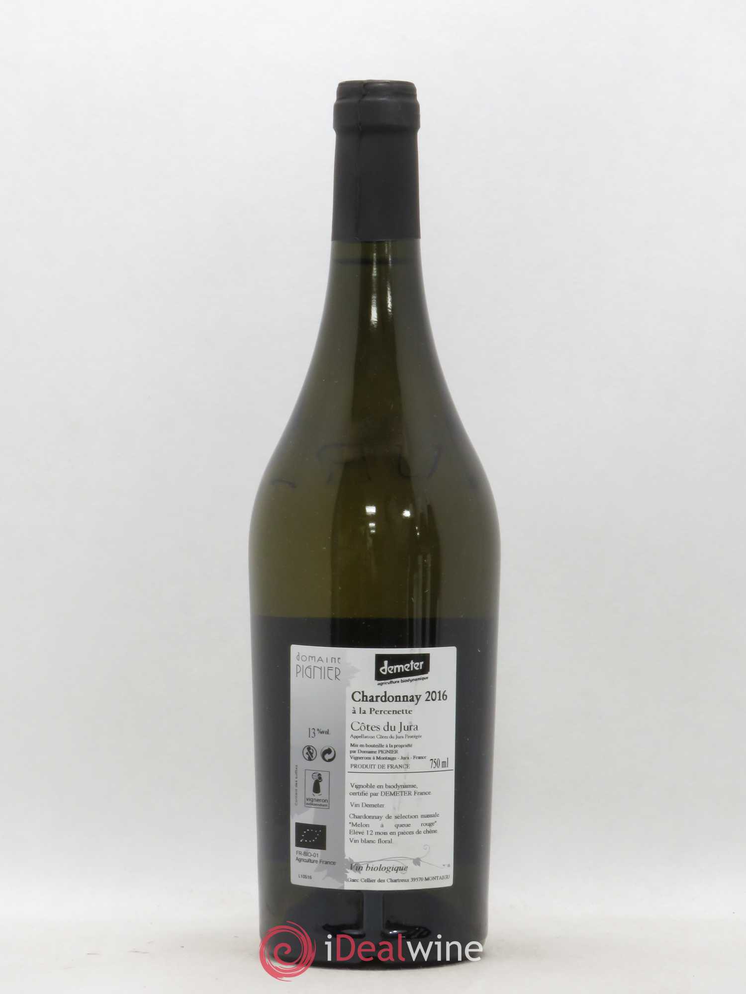 Côtes du Jura Chardonnay La Percenette Domaine Pignier 2016 - Posten von 1 Flasche - 1