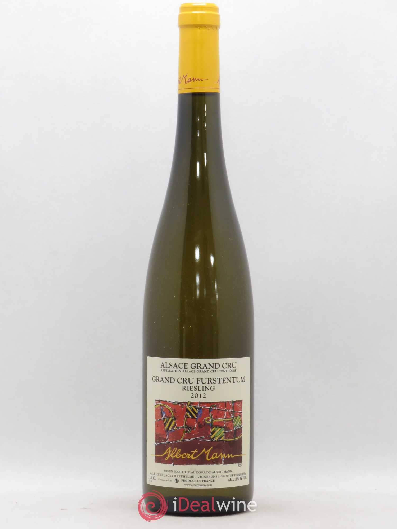 Alsace Riesling Grand Cru Furstentum Albert Mann 2012 - Lot de 1 bouteille - 0