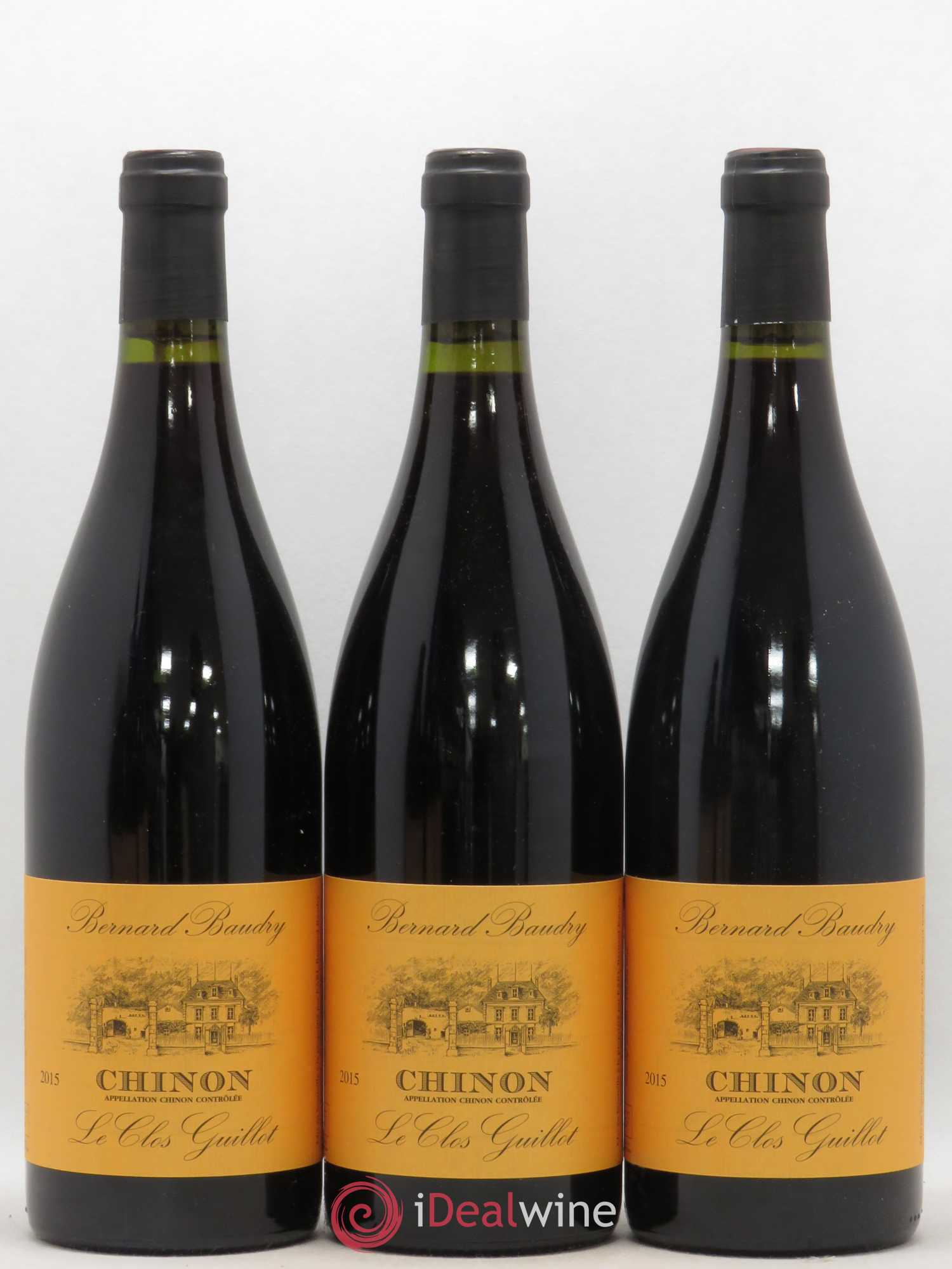 Chinon Le Clos Guillot Bernard Baudry 2015 - Lot de 3 bouteilles - 0