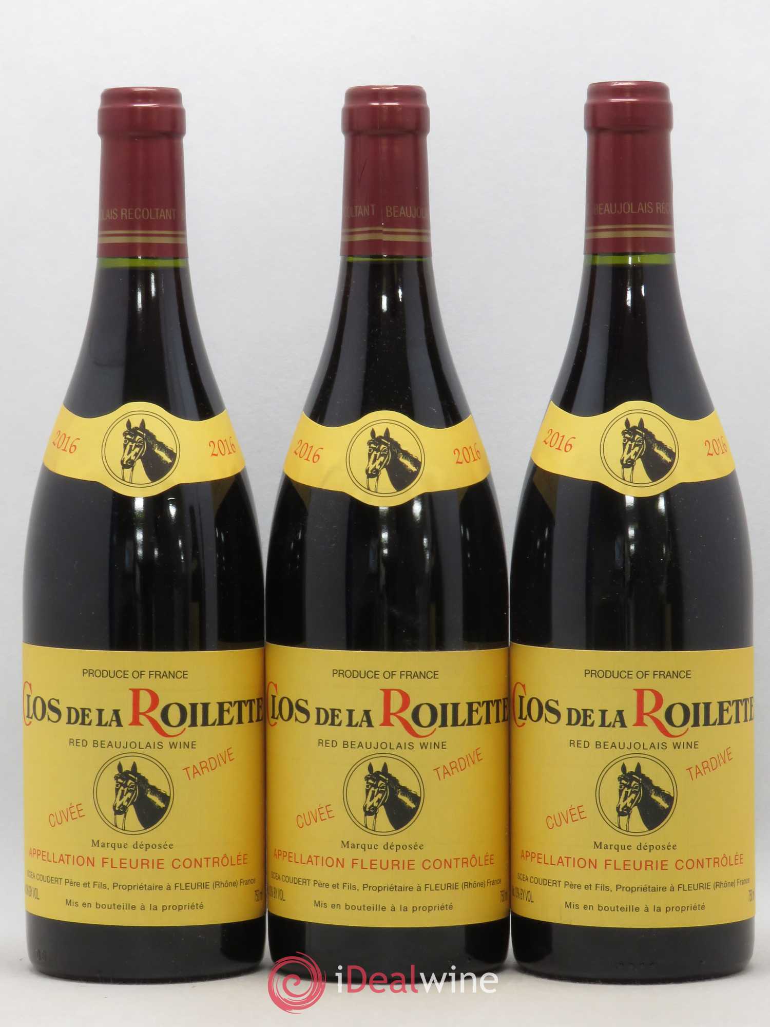 Fleurie Cuvée Tardive Clos de la Roilette 2016 - Lot de 3 bouteilles - 0