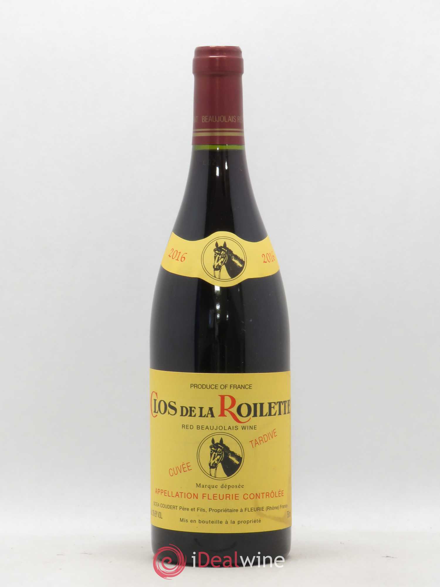 Fleurie Cuvée Tardive Clos de la Roilette 2016 - Lot de 1 bouteille - 0