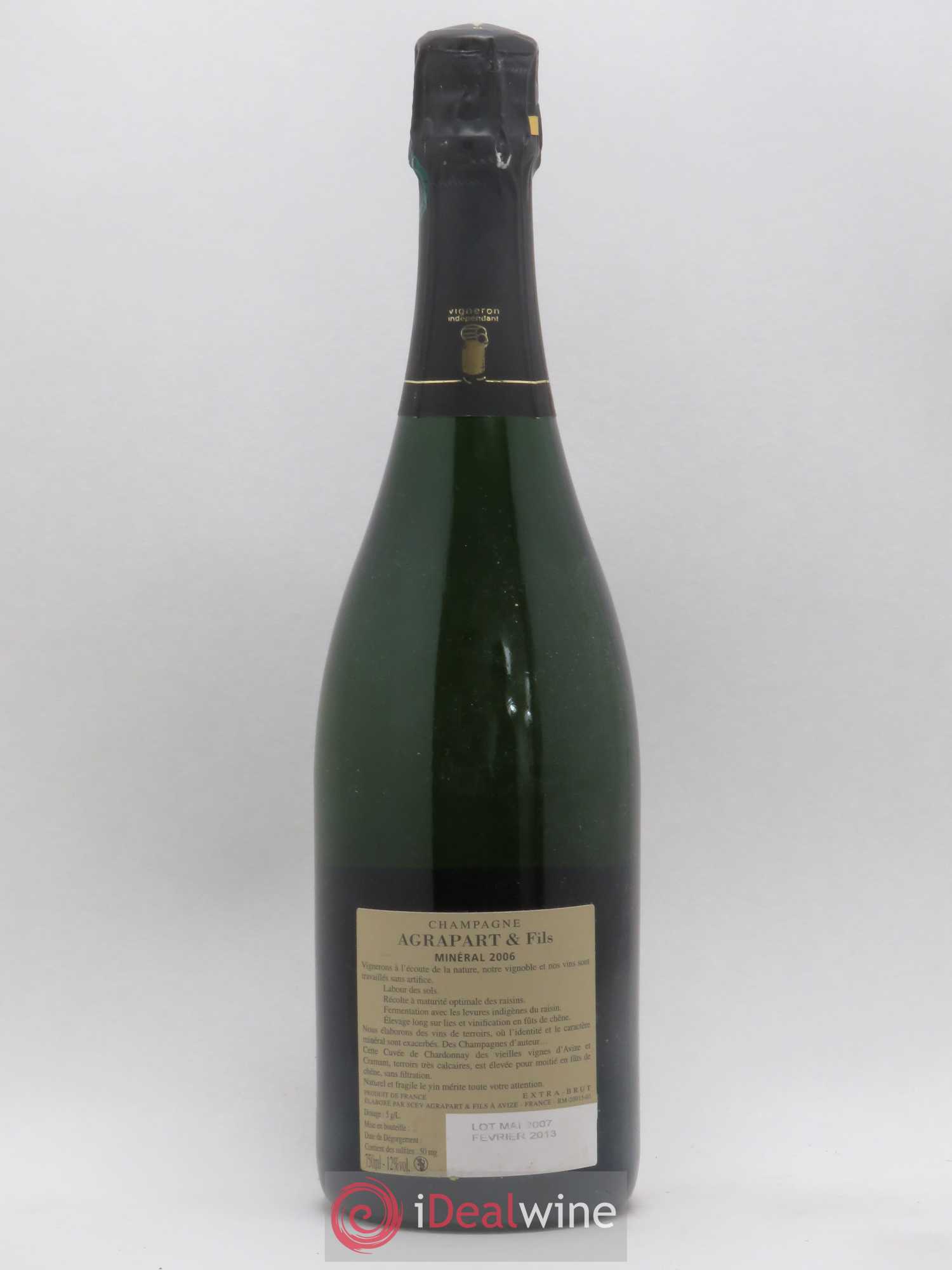 Minéral Blanc de Blancs Extra-Brut Agrapart & Fils 2006 - Lot de 1 bouteille - 1