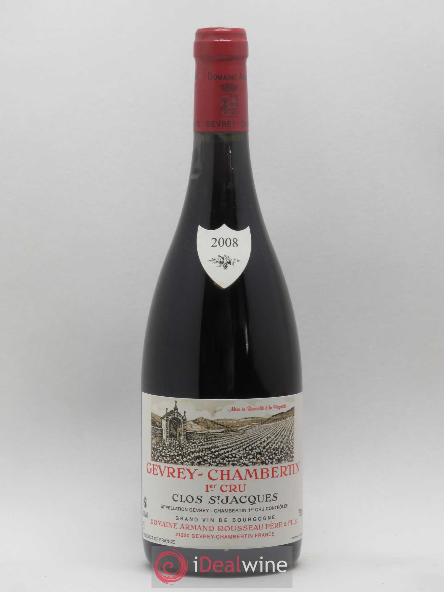 Gevrey-Chambertin 1er Cru Clos Saint-Jacques Armand Rousseau (Domaine) 2008 - Lot de 1 bouteille - 0