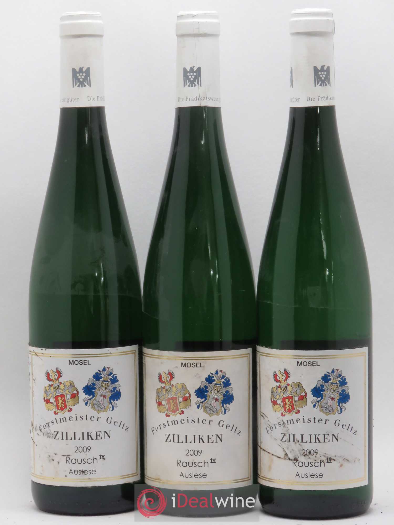 Allemagne Mosel-Saar Riesling Saarburger Rausch Auslese Geltz Zilliken 2009 - Lot de 3 bouteilles - 0