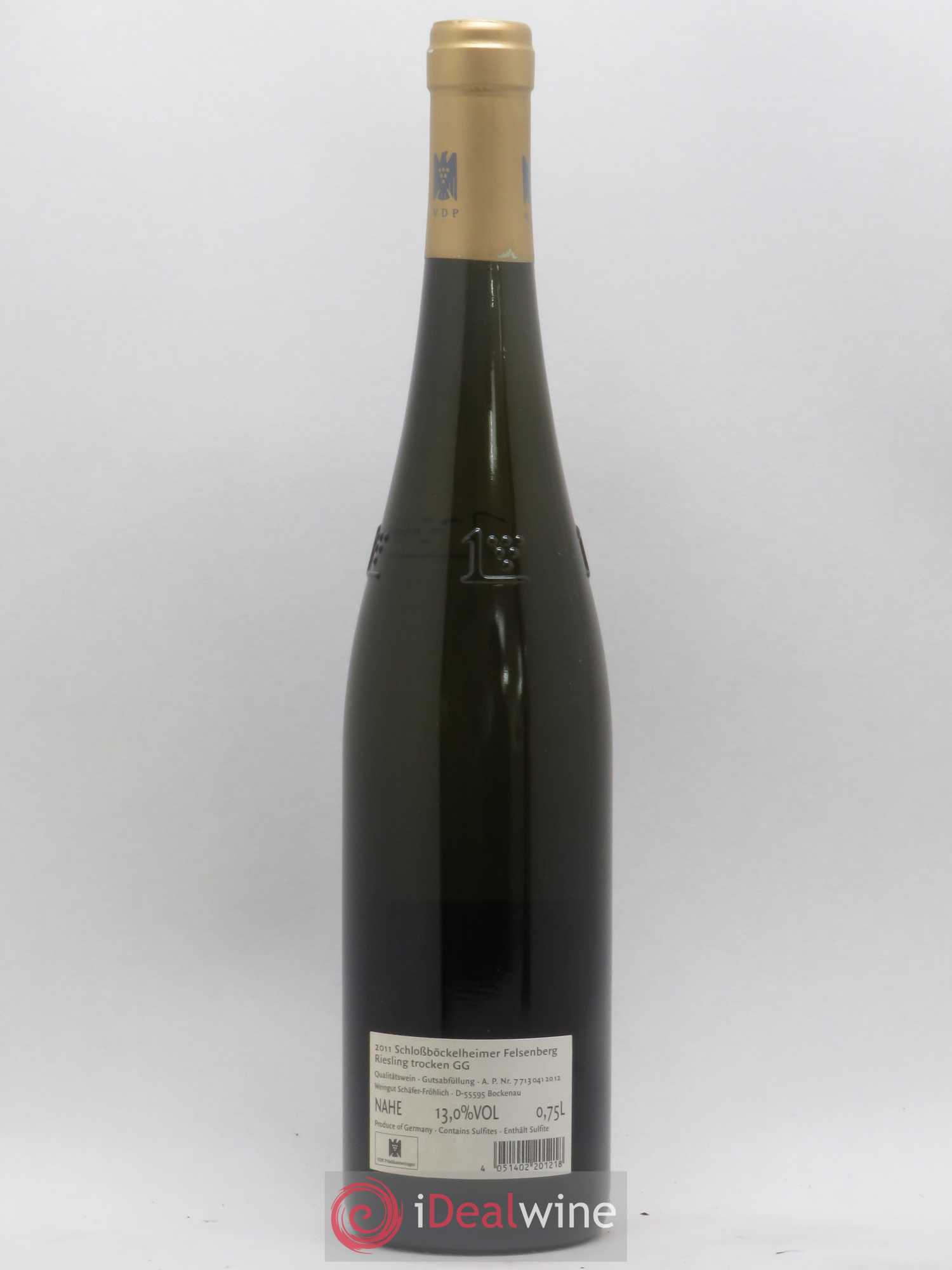 Allemagne Nahe Riesling Schlossböckelheimer Felsenberg Gg Schäfer Fröhlich 2011 - Posten von 1 Flasche - 1
