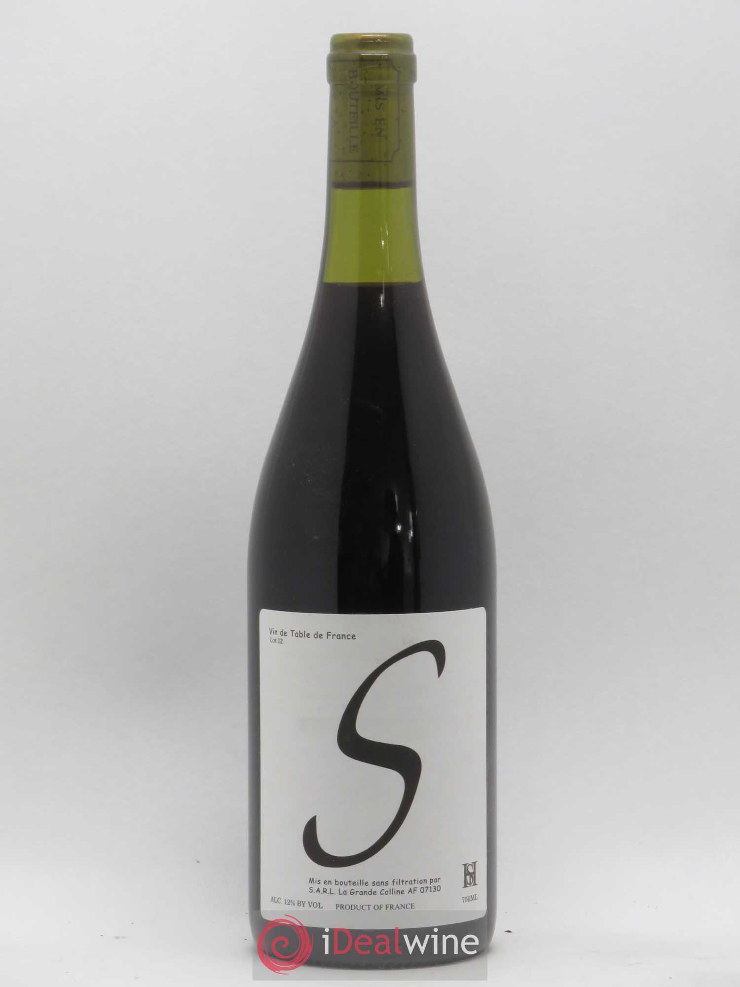 Vin de France Cuvée S Hirotake Ooka - Domaine La Grande Colline 2012 - Lot de 1 bouteille - 0