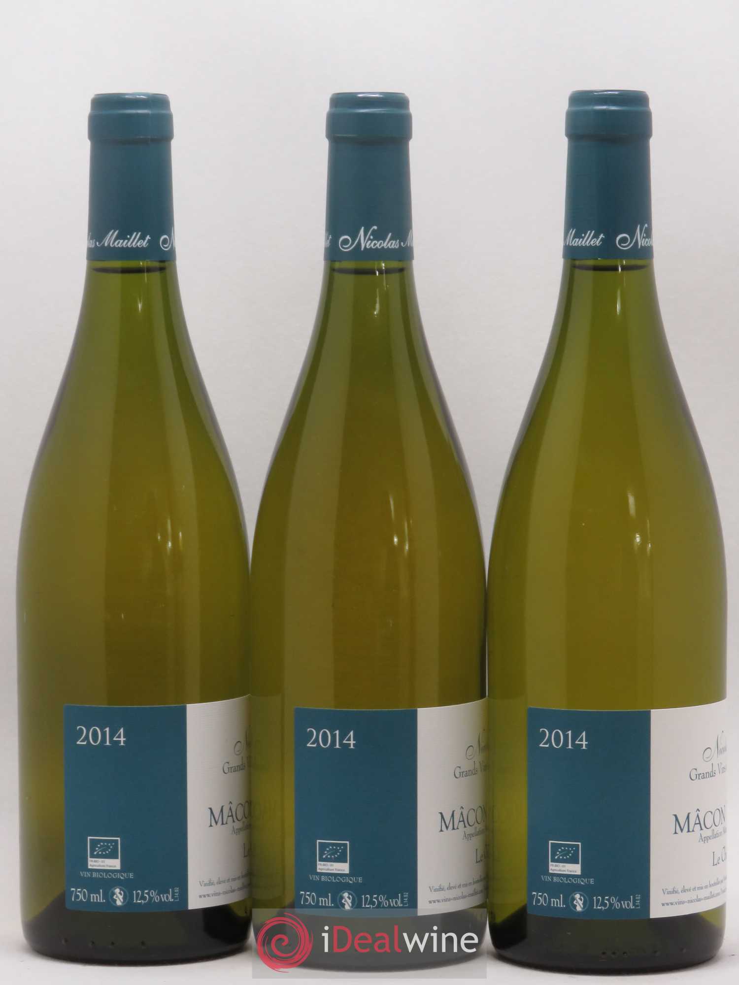 Mâcon-Verzé Le Chemin Blanc Nicolas Maillet 2014 - Lot de 3 bouteilles - 1