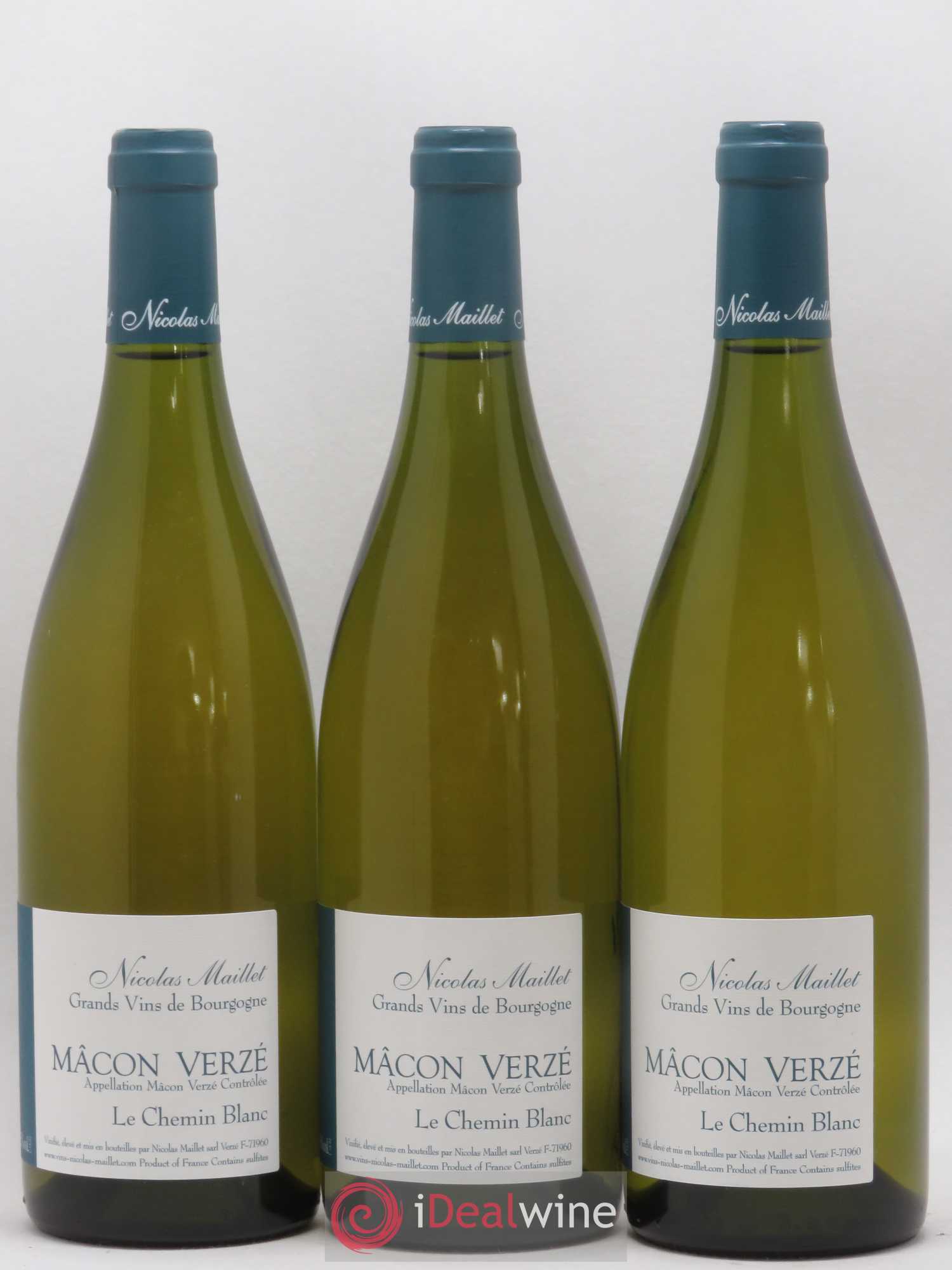 Mâcon-Verzé Le Chemin Blanc Nicolas Maillet 2014 - Lot de 3 bouteilles - 0