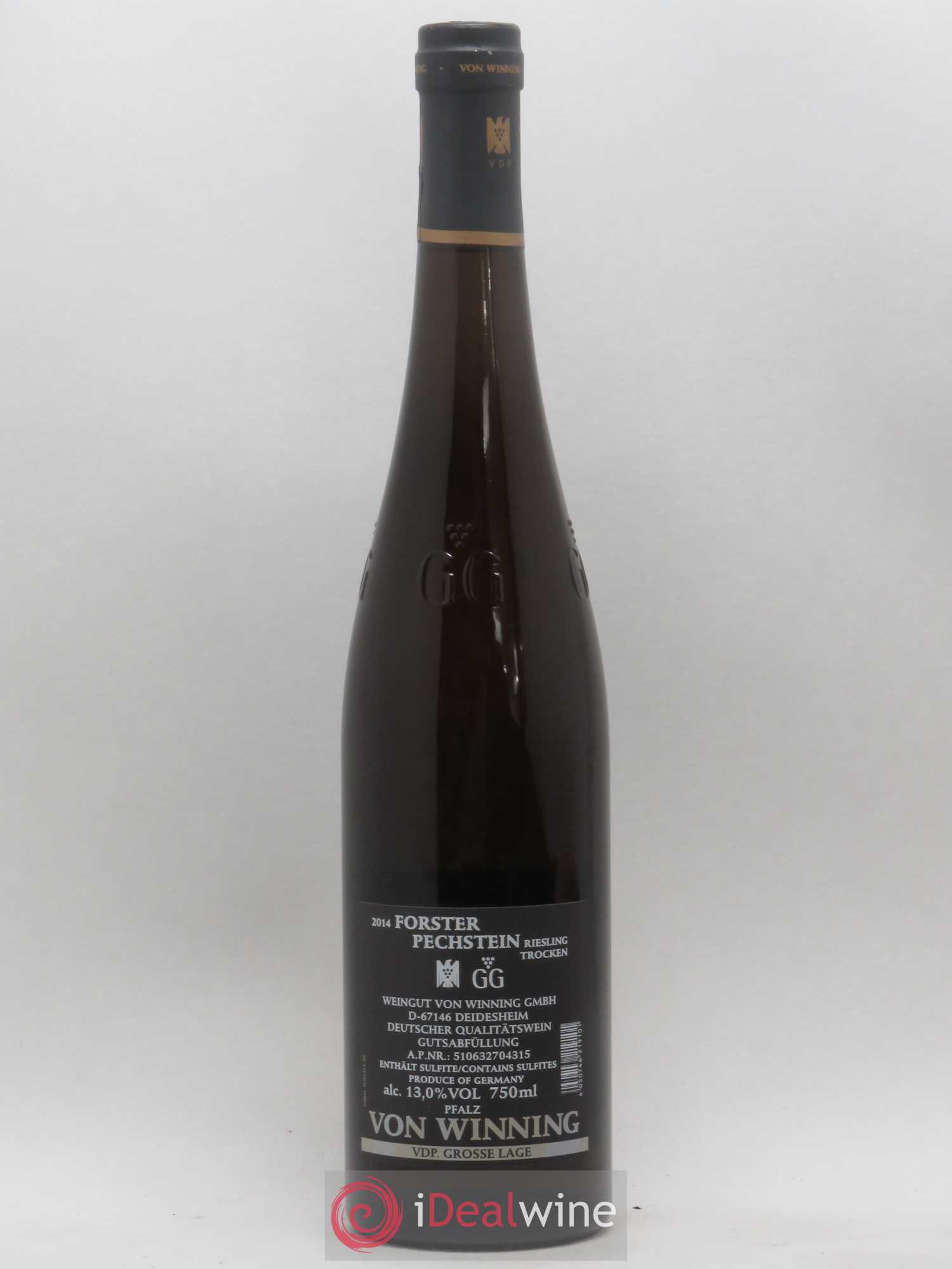 Allemagne Pfalz Riesling Deidesheimer Forster pechstein GG Von Winning Grosse Lage 2014 - Posten von 1 Flasche - 1