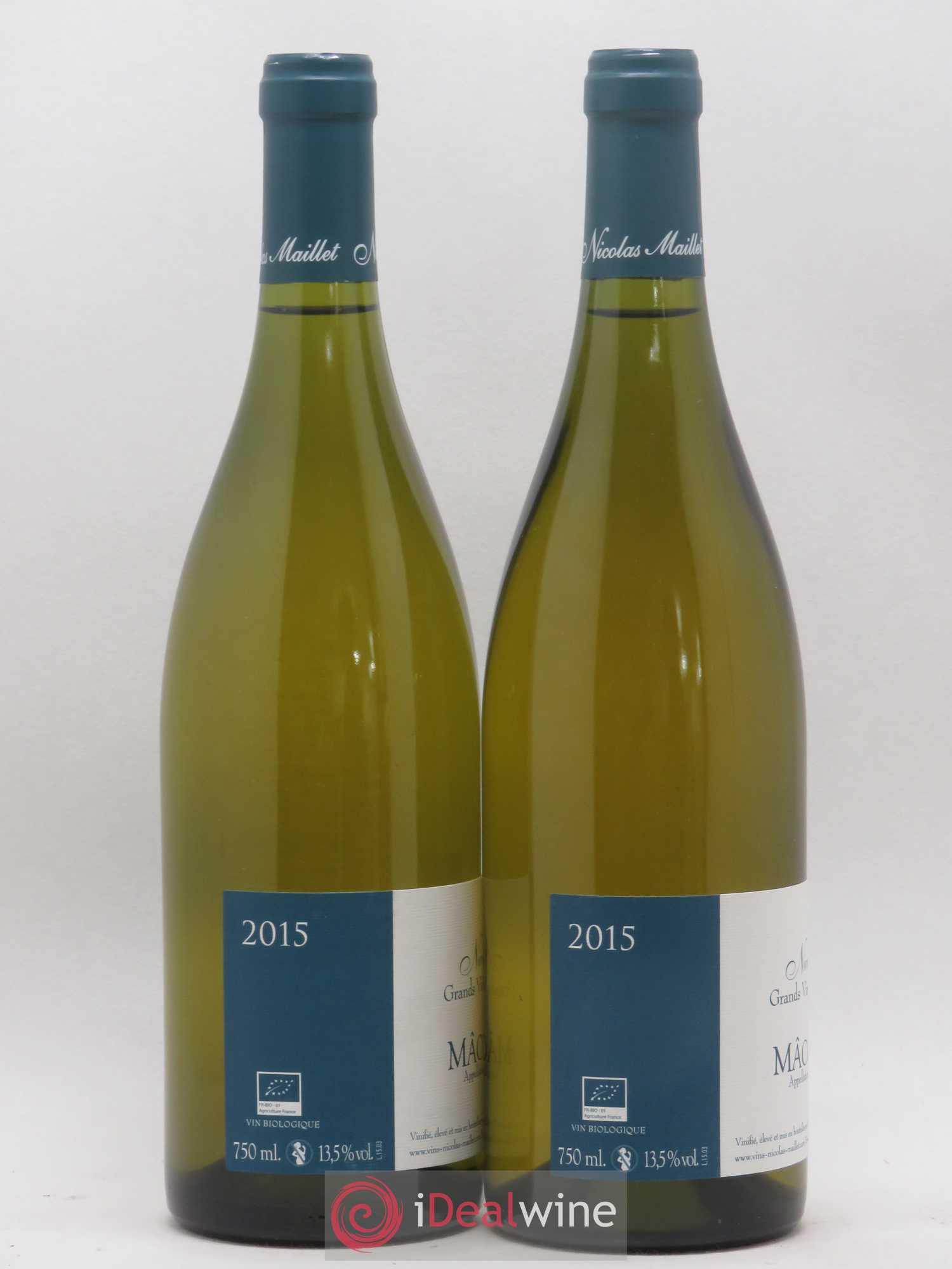 Mâcon-Igé Nicolas Maillet (sans prix de réserve) 2015 - Lot de 2 bouteilles - 1