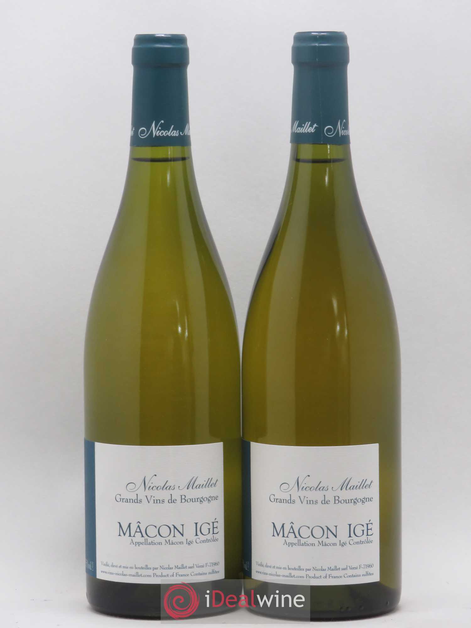 Mâcon-Igé Nicolas Maillet (sans prix de réserve) 2015 - Lot de 2 bouteilles - 0