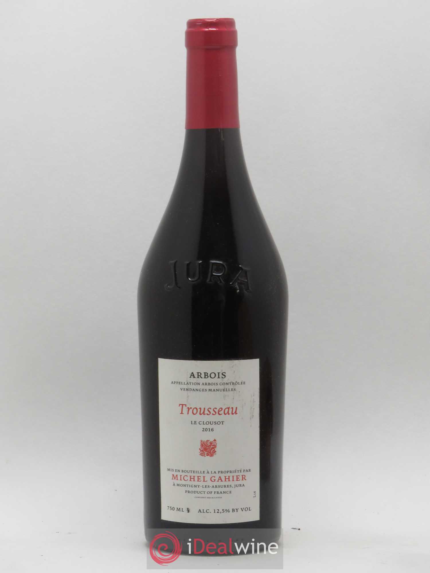 Arbois Trousseau Le Clousot Michel Gahier 2016 - Lot de 1 bouteille - 0